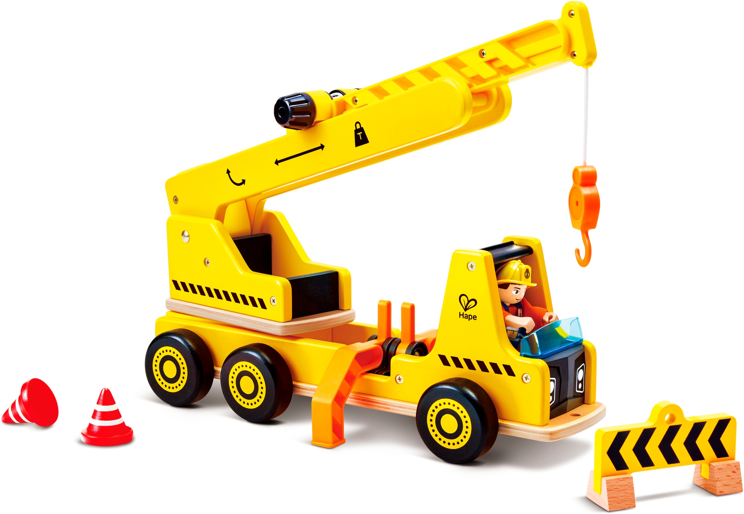 Hape Spielzeug-Kran »Mobiles Kran- & Baustellenset«