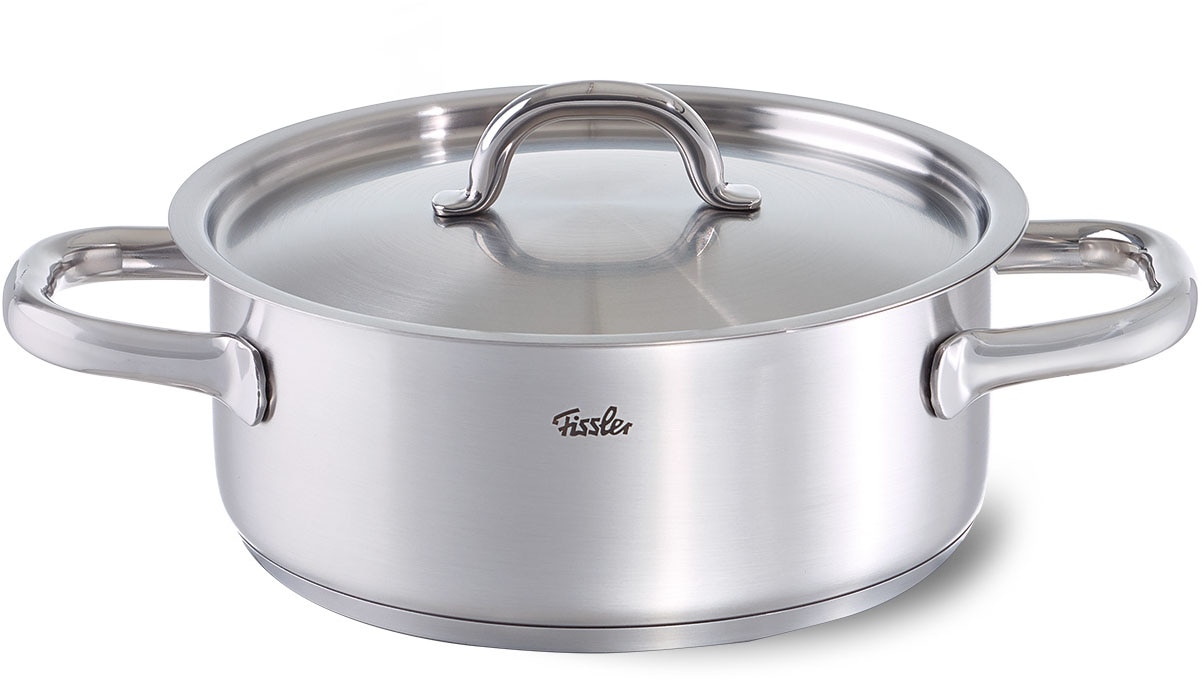 Fissler Topf-Set »Family Line« Set, 1 Bratentopf 20 cm, je 1 Kochtopf 16/20/24 cm, 1 Stielkasserolle 16cm, 9 Stk. tlg. Edelstahl 18/10
