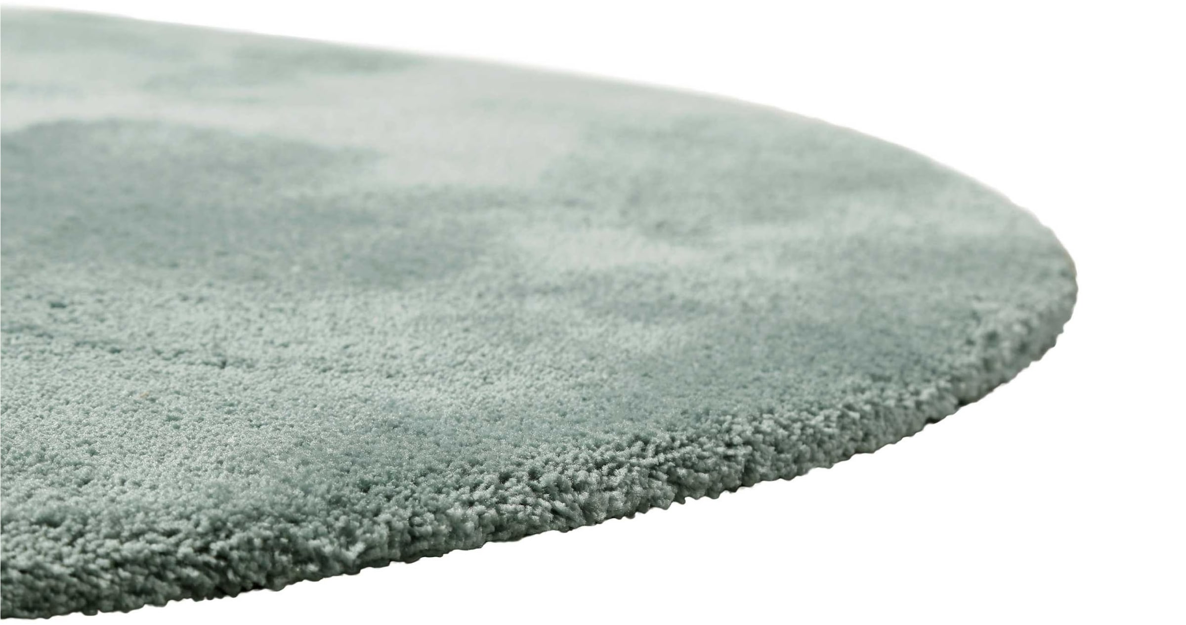 Homie Living Teppich »Pisa«, rund, 25 mm Höhe, Hochflor, Microfaser, uni, weich, Shaggy, Wohnzimmer, Schlafzimmer