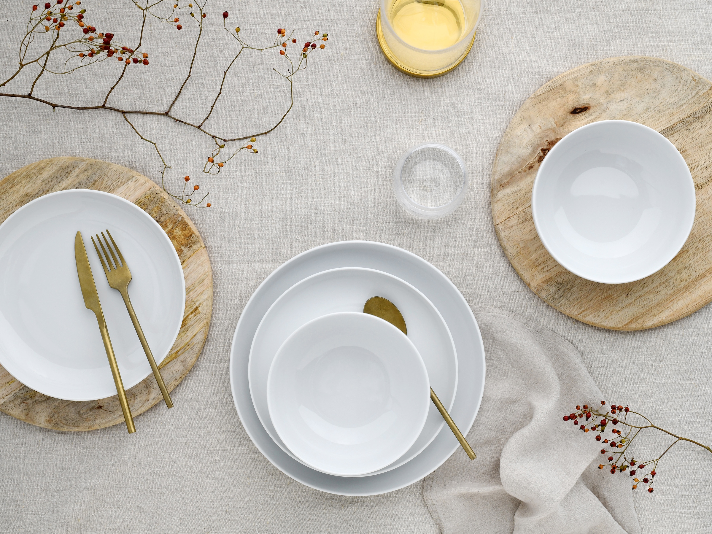 CreaTable Teller-Set »Allround Weiß, Tellerset 12-tlg« Daily Use, Zeitlos