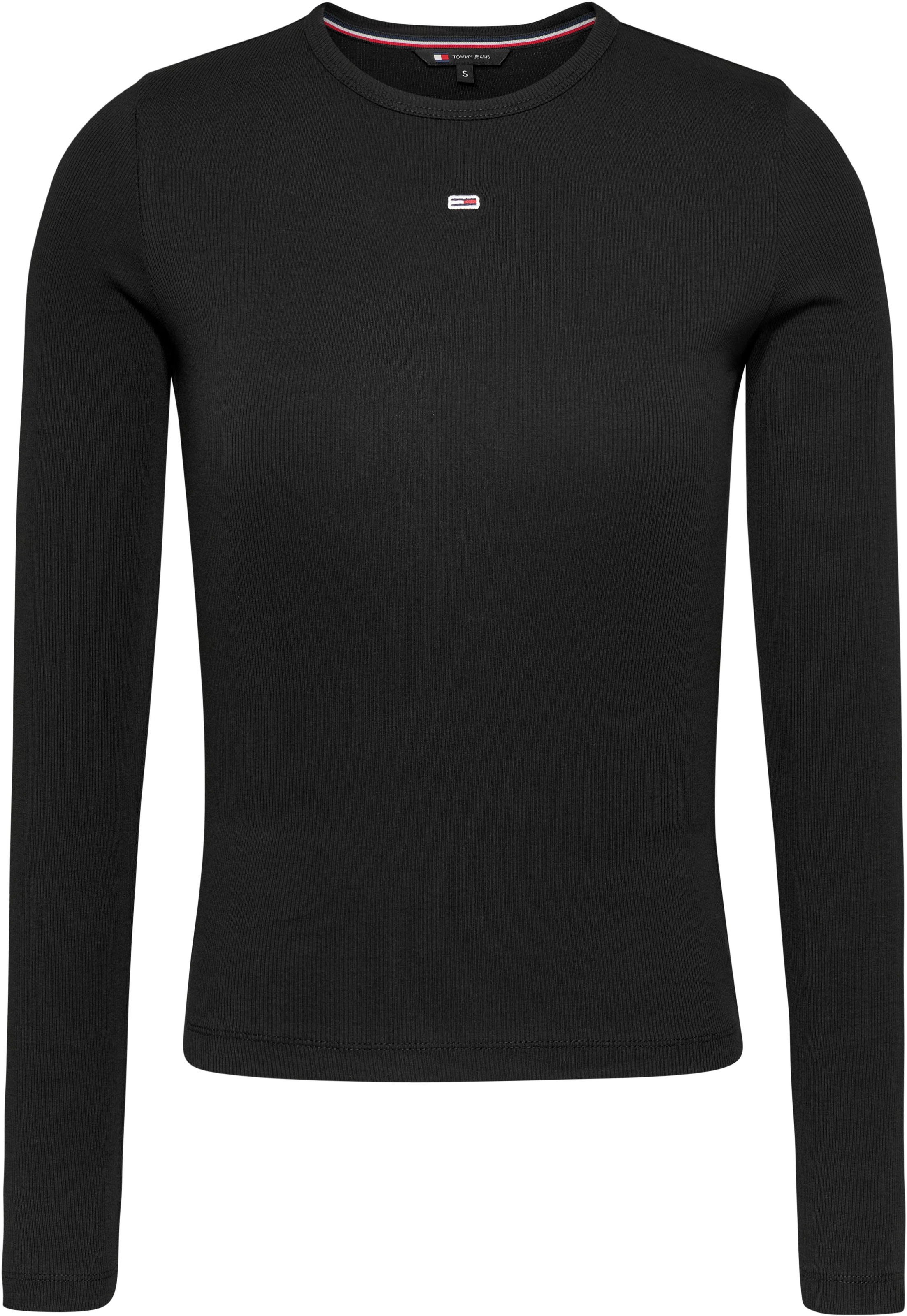 Tommy Jeans Langarmshirt »TJW SLIM ESSENTIAL RIB LS«, mit Logostickerei