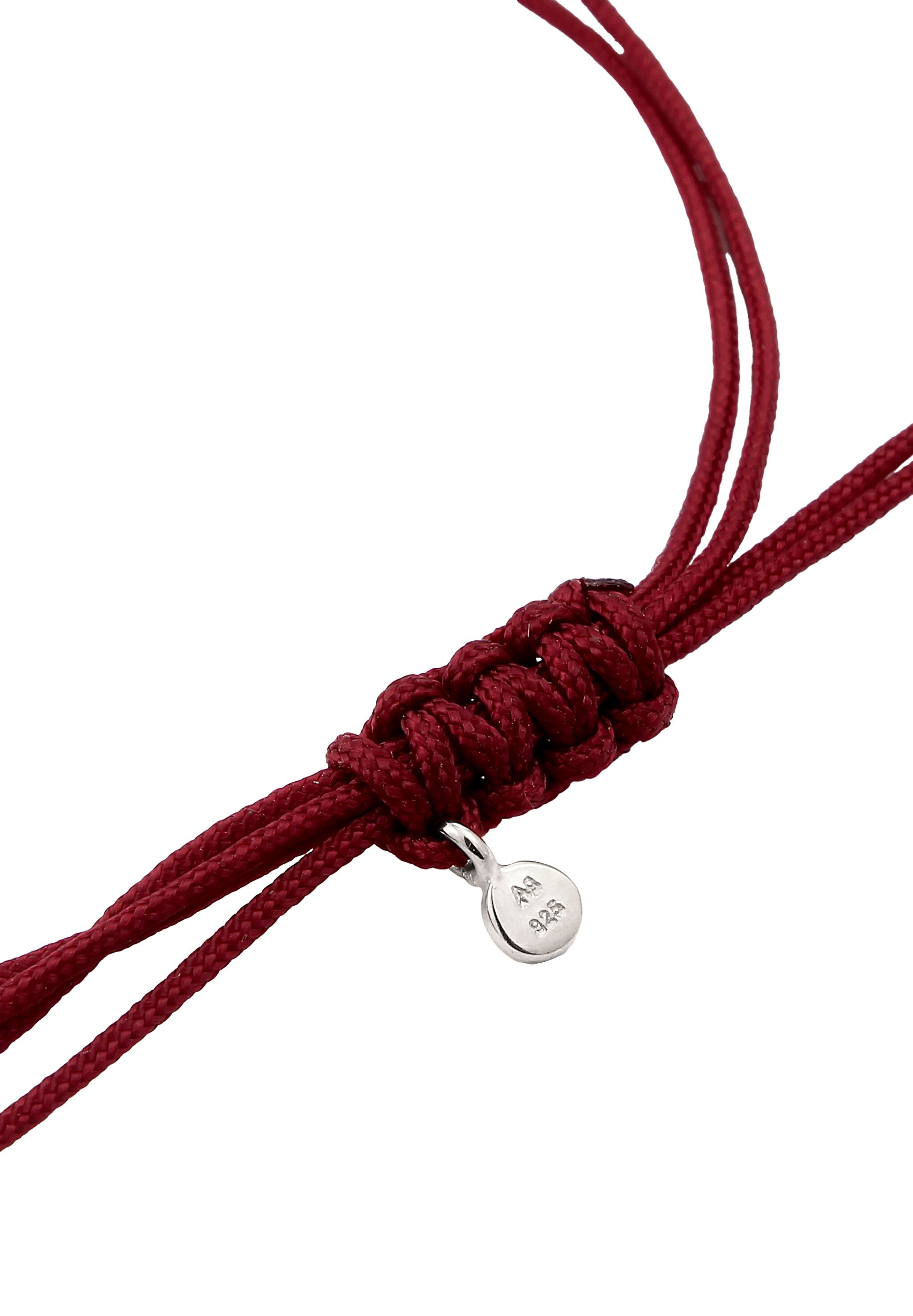 Elli Armkette »Armband Nylon mit Herz 925 Sterling Silber«