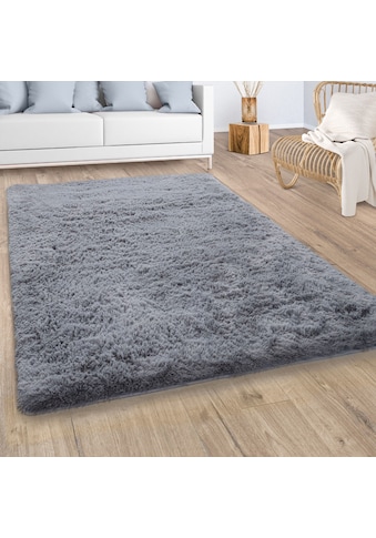 Paco Home Hochflor-Teppich »Silky 591«, rechteckig, 37 mm Höhe, Uni Farben, besonders... kaufen