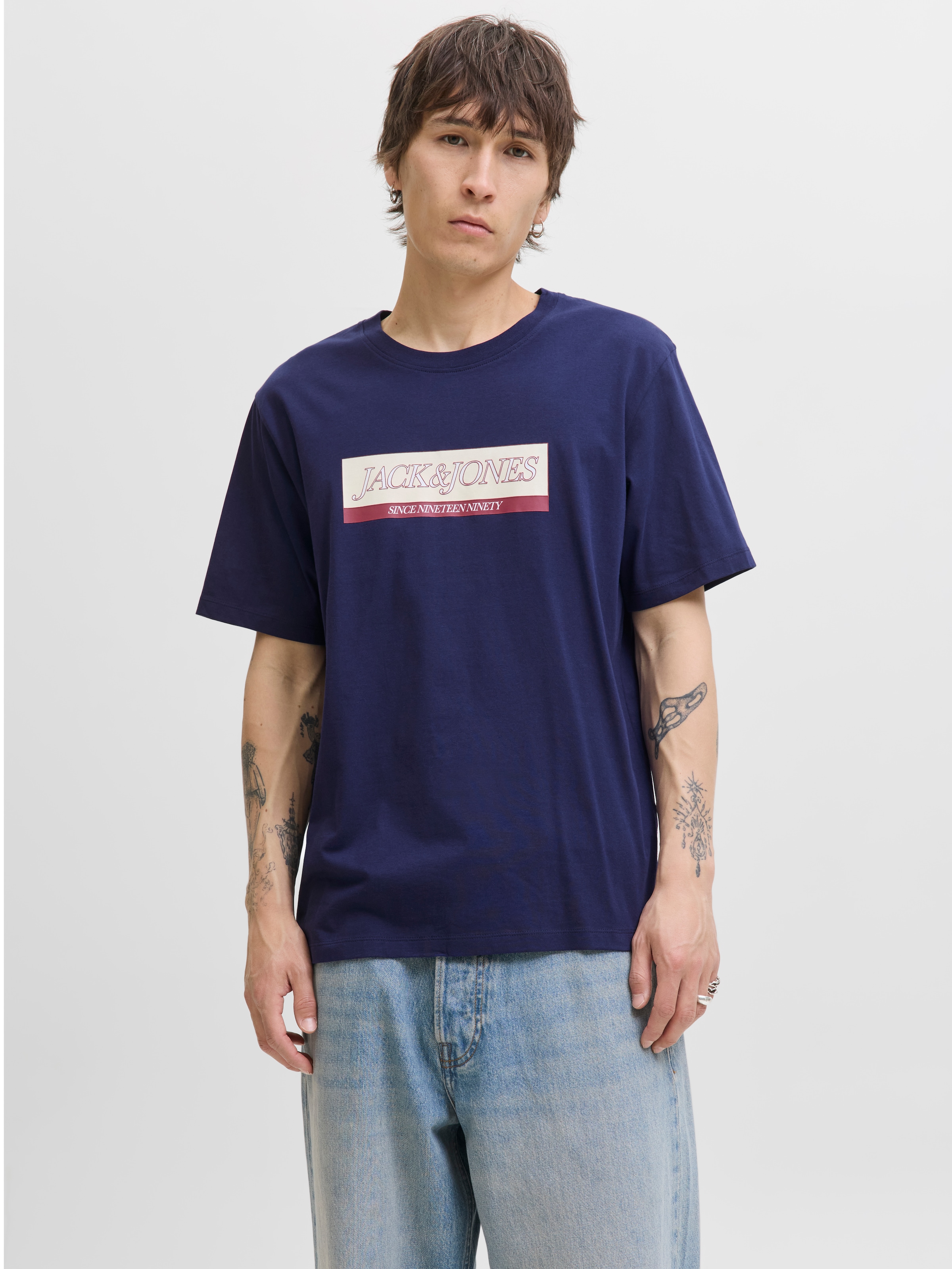 Jack & Jones T-Shirt »JORINWOOD BLOCK BRANDING TEE SS CN«