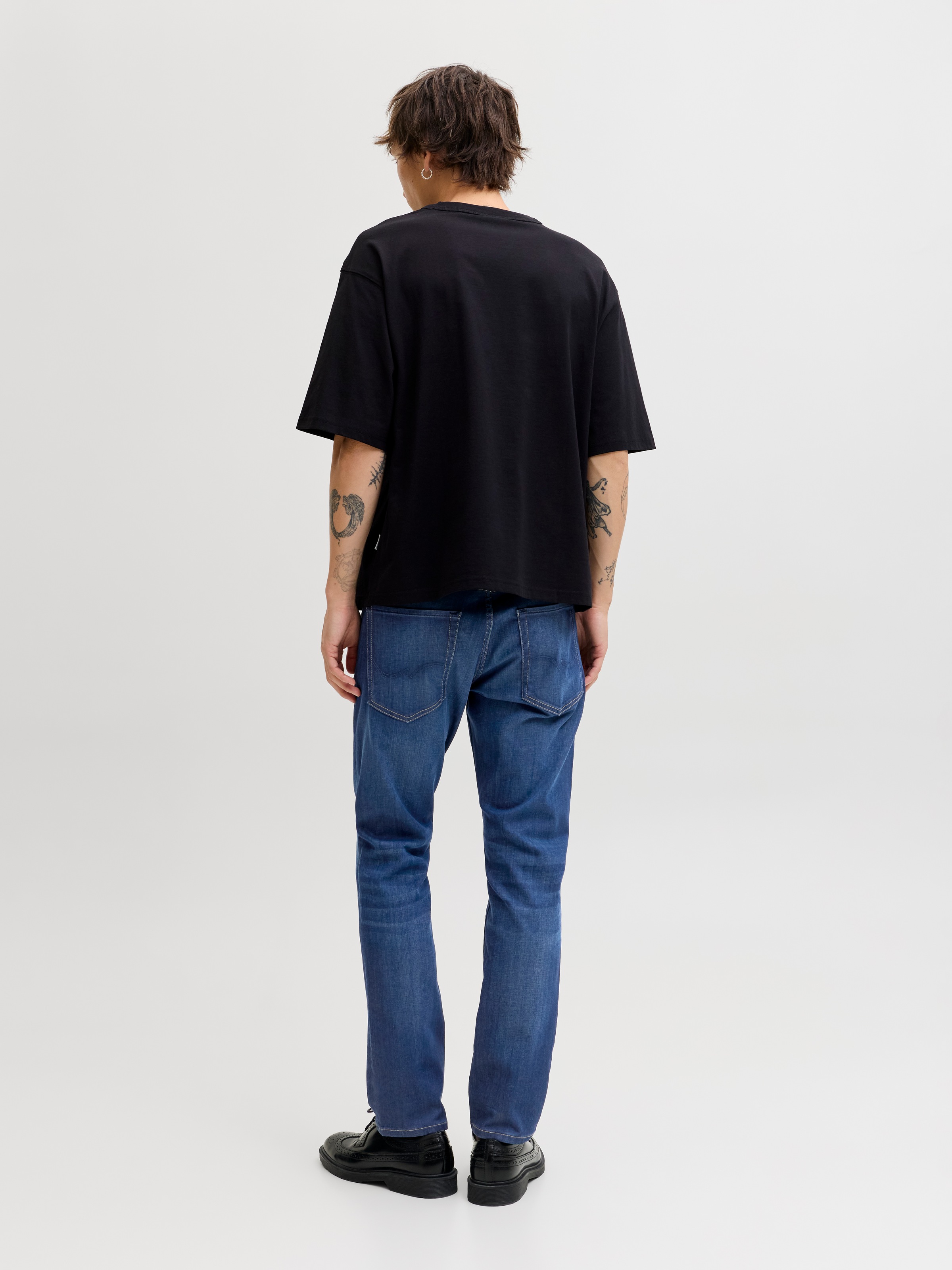 Jack & Jones Regular-fit-Jeans »JJICLARK mit Used-Look und Stretch für den Alltag« mit Abriebeffekten