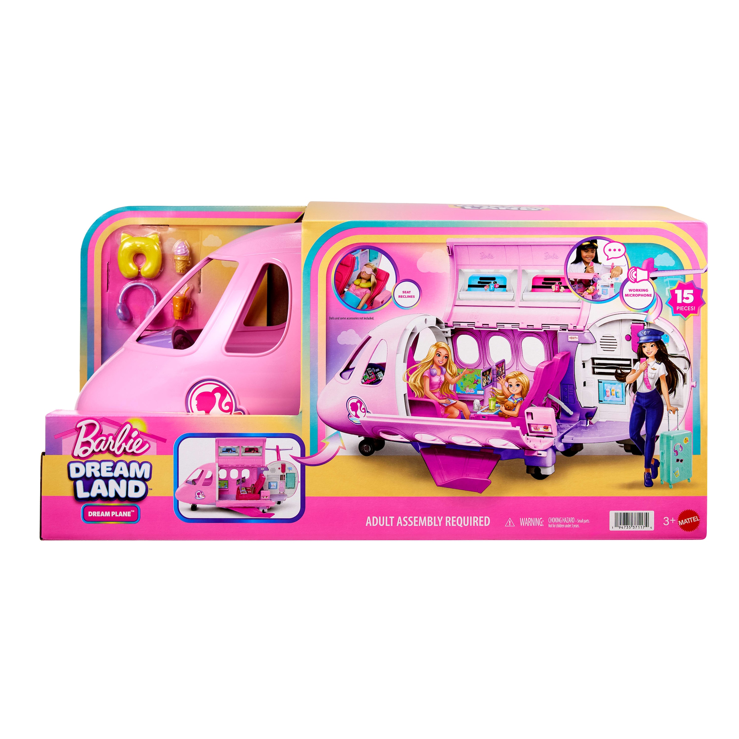 Barbie Spielzeug-Flugzeug »Barbie Traumland Traumflugzeug« mit Sound; Länge ca. 72 cm