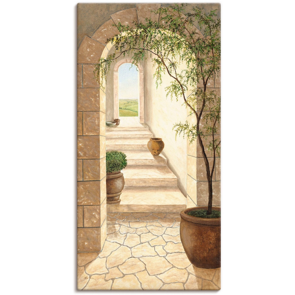 Artland Wandbild »Toskanischer Durchgang«, Fenster & Türen, (1 St.), als Alubild, Outdoorbild, Leinwandbild, Poster, Wandaufkleber