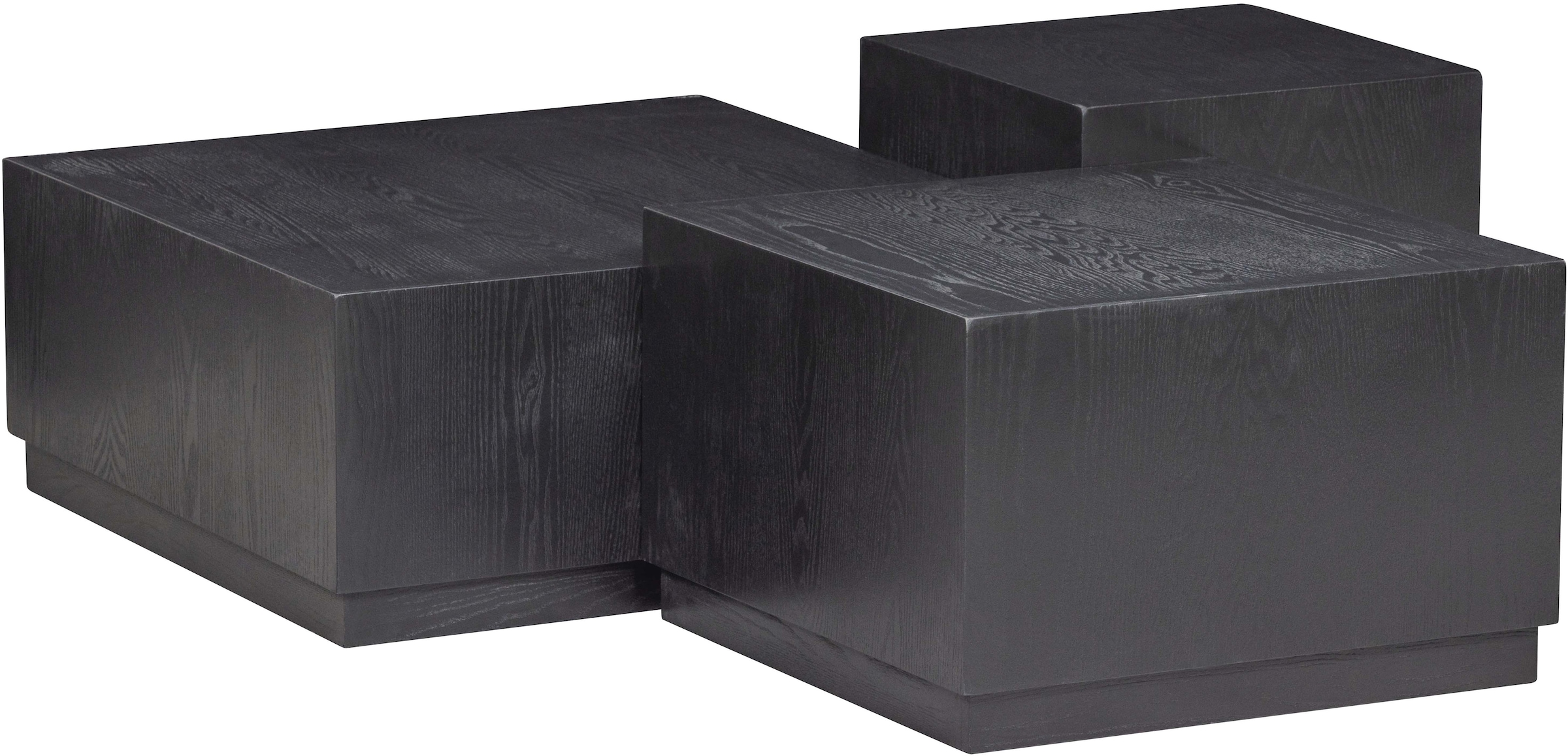 WOOOD Beistelltisch »Pim 3-tlg. aus MDF, stapelbar 40x40 / 55x55 / 70x70 cm« Drei Einheiten ineinander stapelbar, Hohlkonstruktion, schutzlackiert