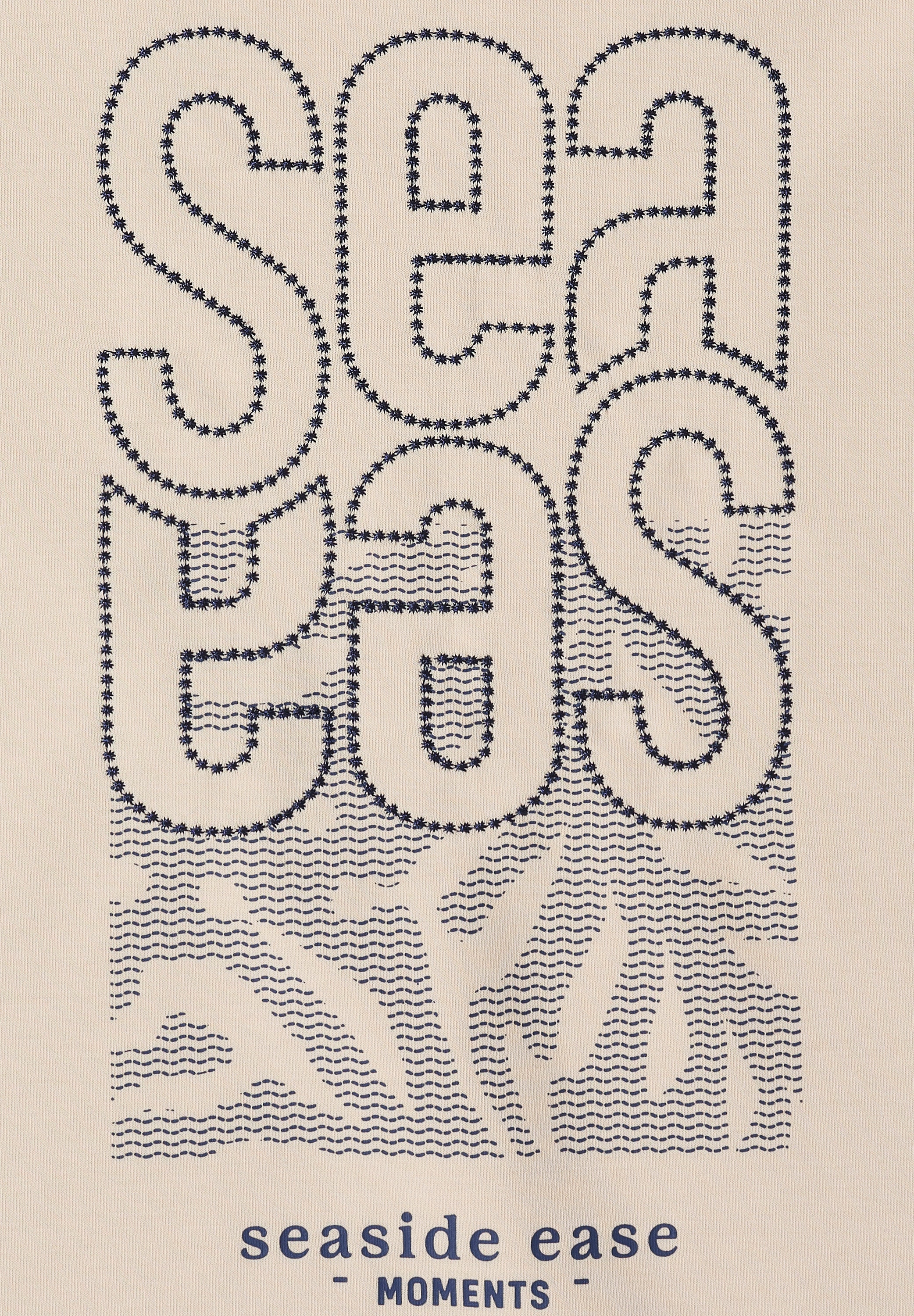 Cecil Langarmshirt modernes Front-Artwork mit Stickerei