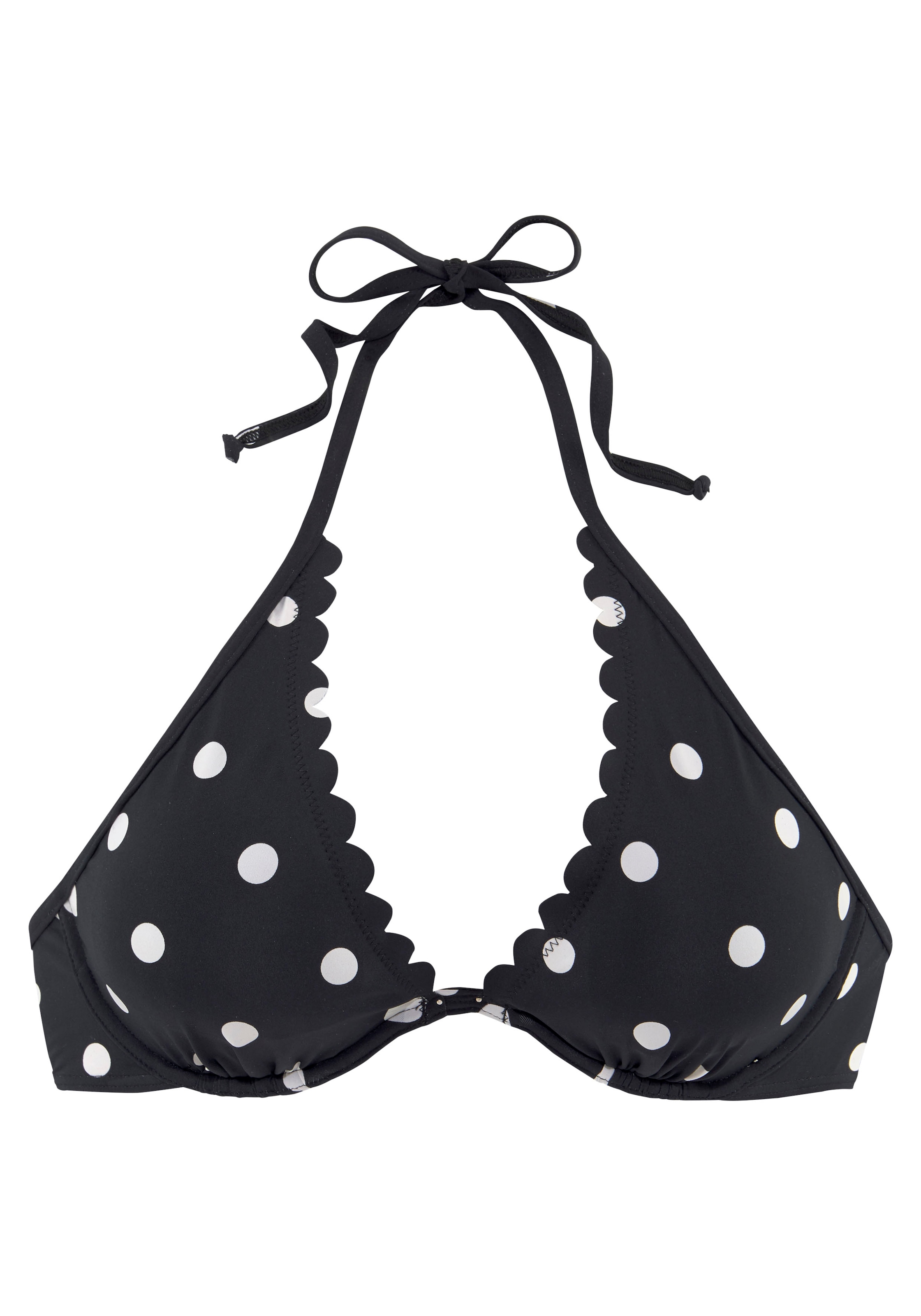 LASCANA Bügel-Bikini-Top »Jada«, mit Muschelkante und Punktedesign