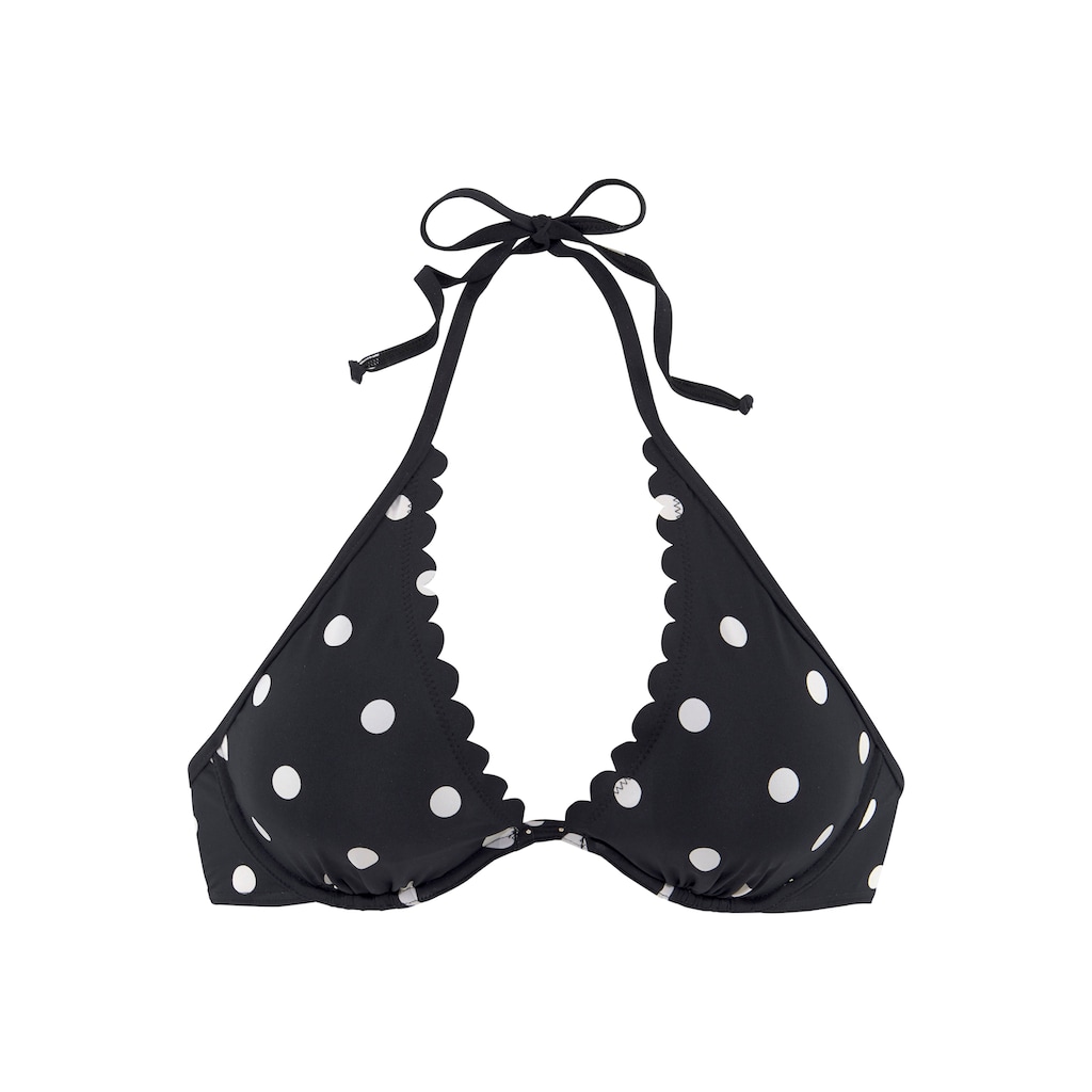 LASCANA Bügel-Bikini-Top »Jada«, mit Muschelkante und Punktedesign