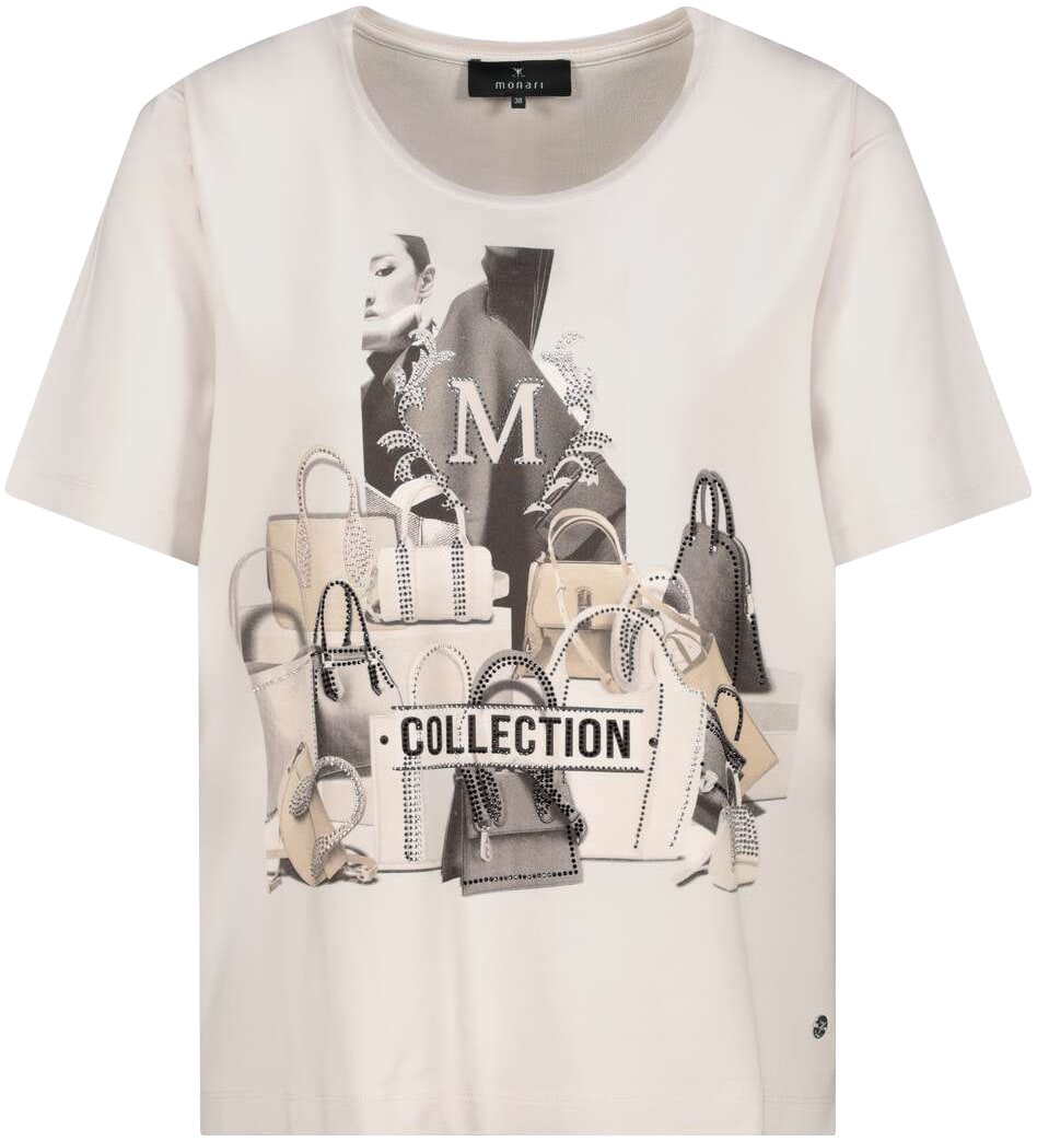 Monari T-Shirt »Shirt Taschen«, Mit Rundhalsausschnitt