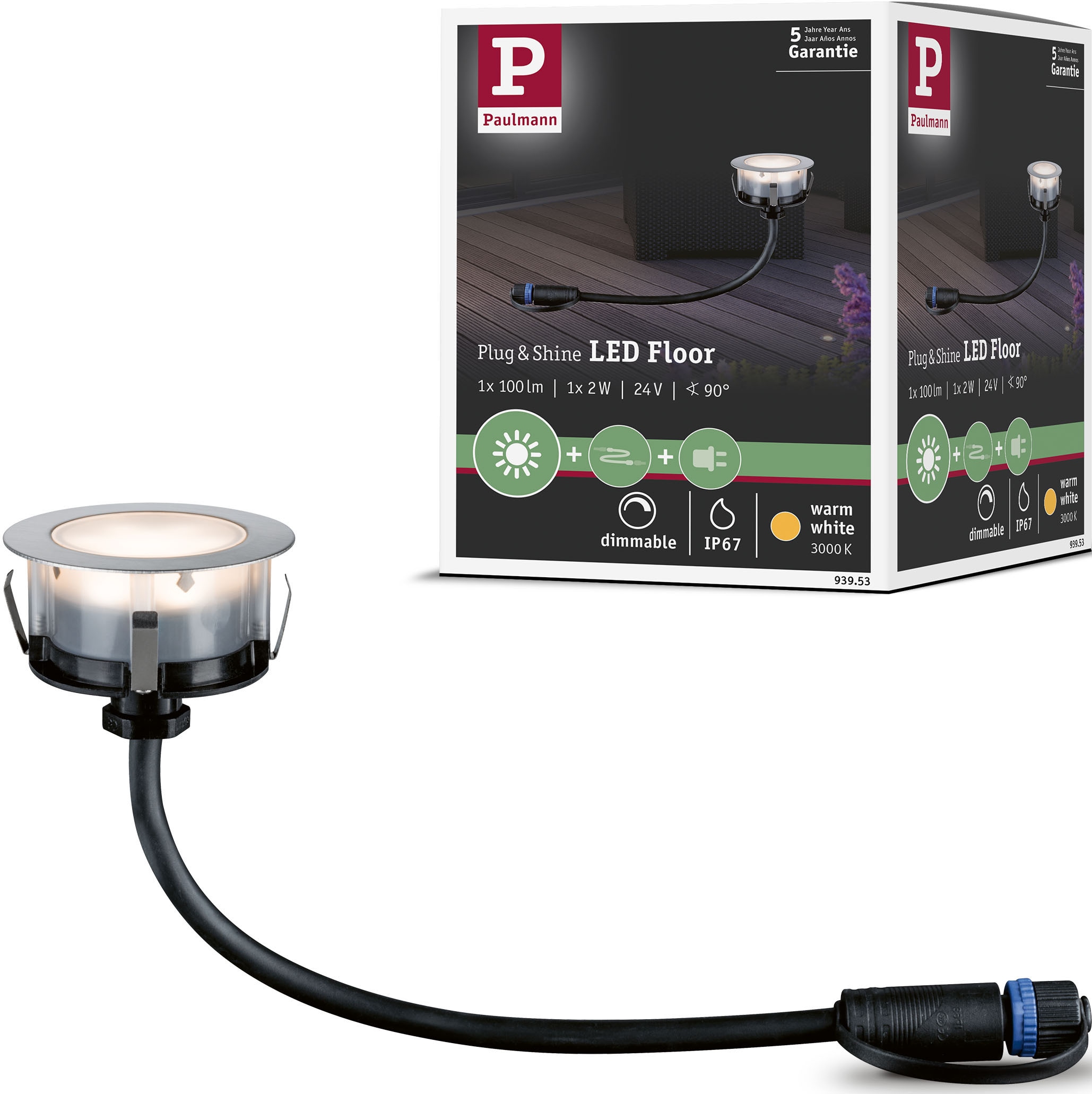 LED Einbauleuchte »Plug & Shine«, 1 flammig, Leuchtmittel LED-Modul | LED fest...