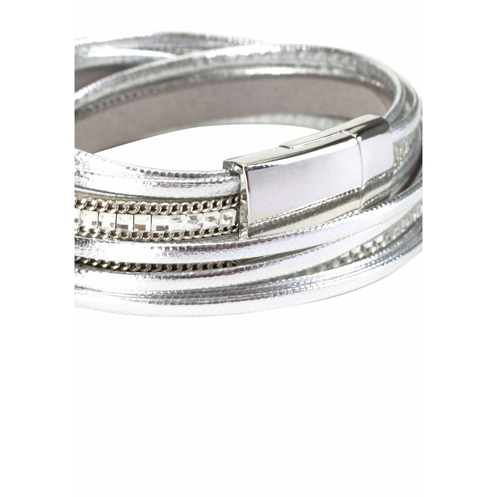 Firetti Wickelarmband »im Metallic Look«