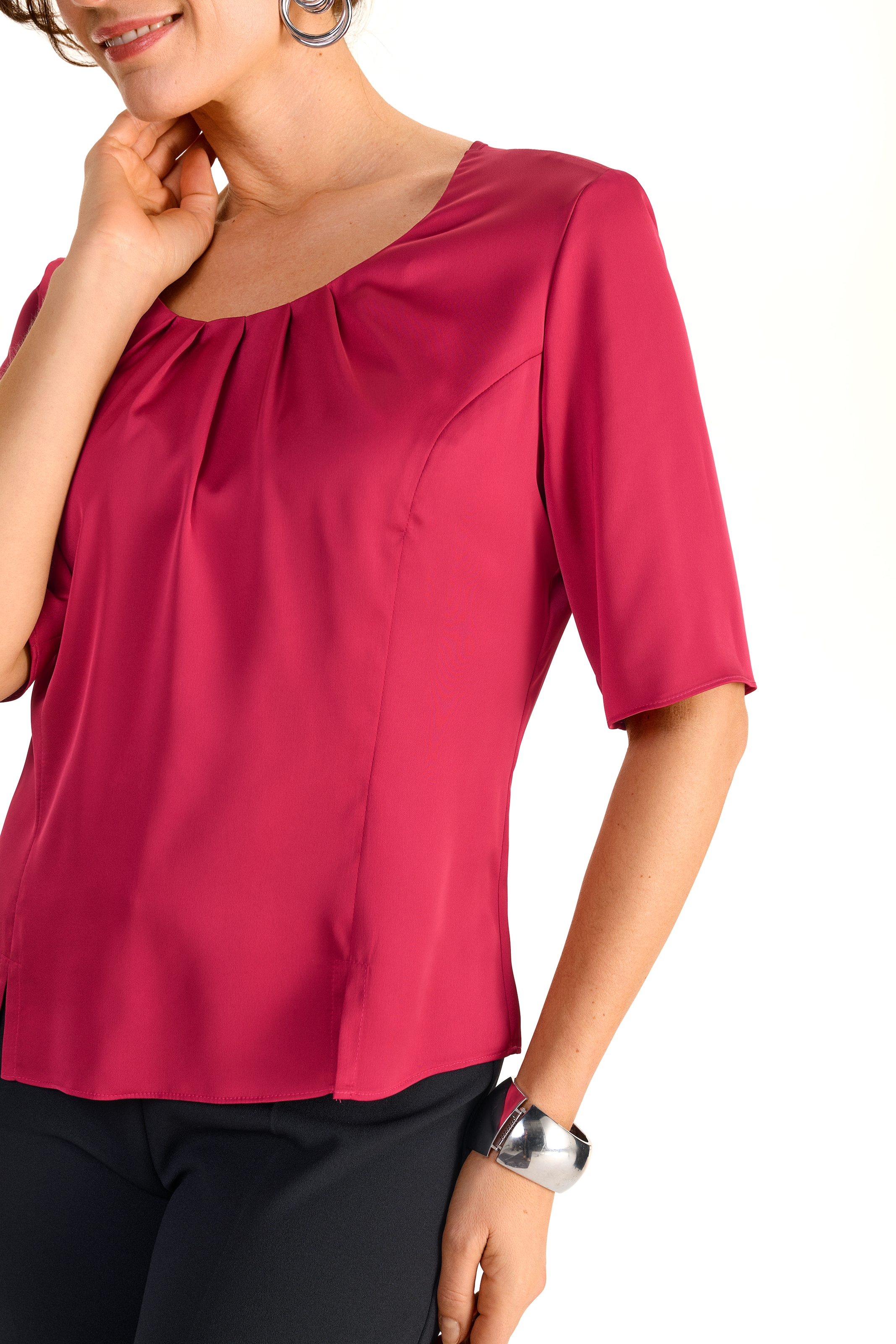 HERMANN LANGE Collection Blusenshirt, mit Raffung