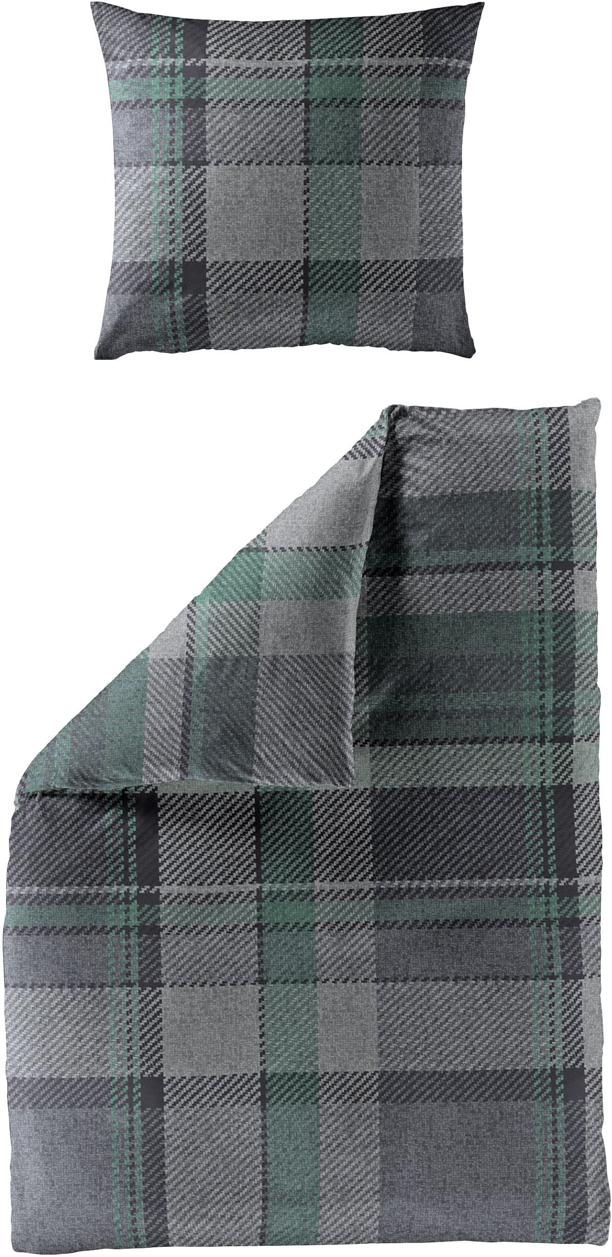 BIERBAUM Bettwäsche »4046« 2 Stk. tlg. in Renforcé und Biber aus 100% Baumwolle, kuschelig weich