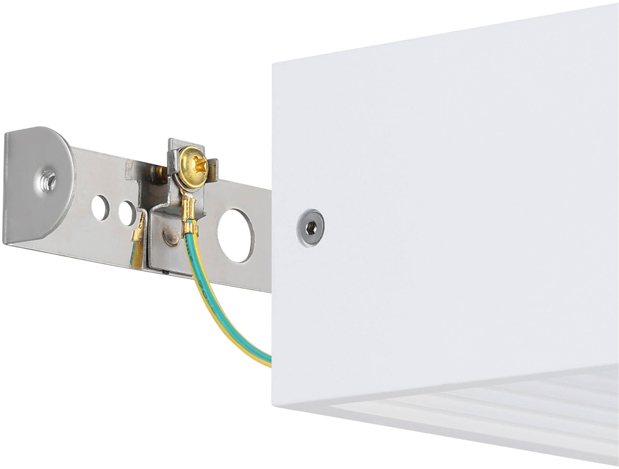 EGLO Wandleuchte »Doninni Außen-Wandlampe,  Außenlampe,  Aluminium und Kunststoff, IP44« LED-Modul 1 Stk. Warmweiß Wand-/Deckenleuchte - L13,5 x B12 x H7,5 cm - weiß - 6,2W inkl.