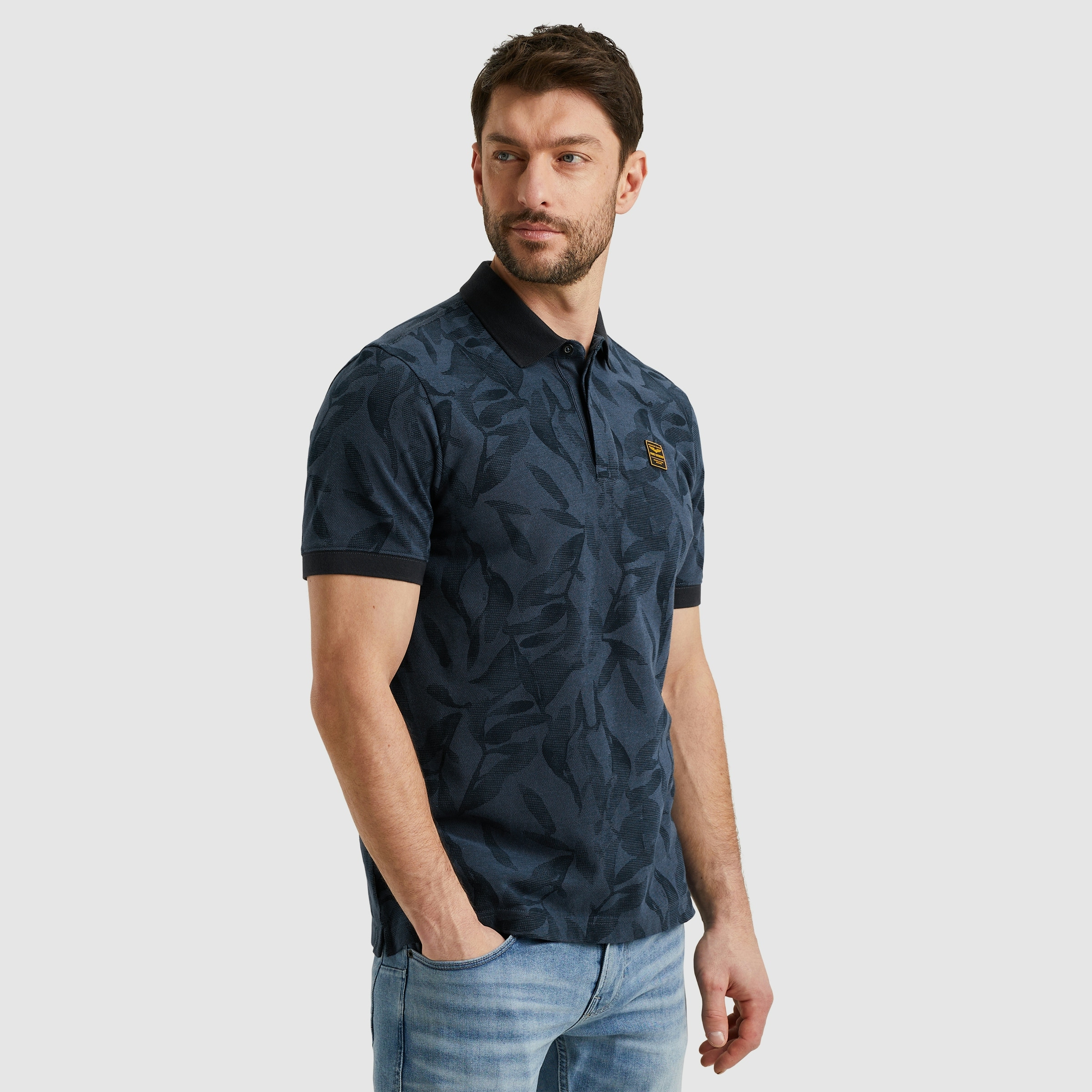 PME LEGEND Poloshirt »Short sleeve polo two tone pique printed«, mit All-Over Print
