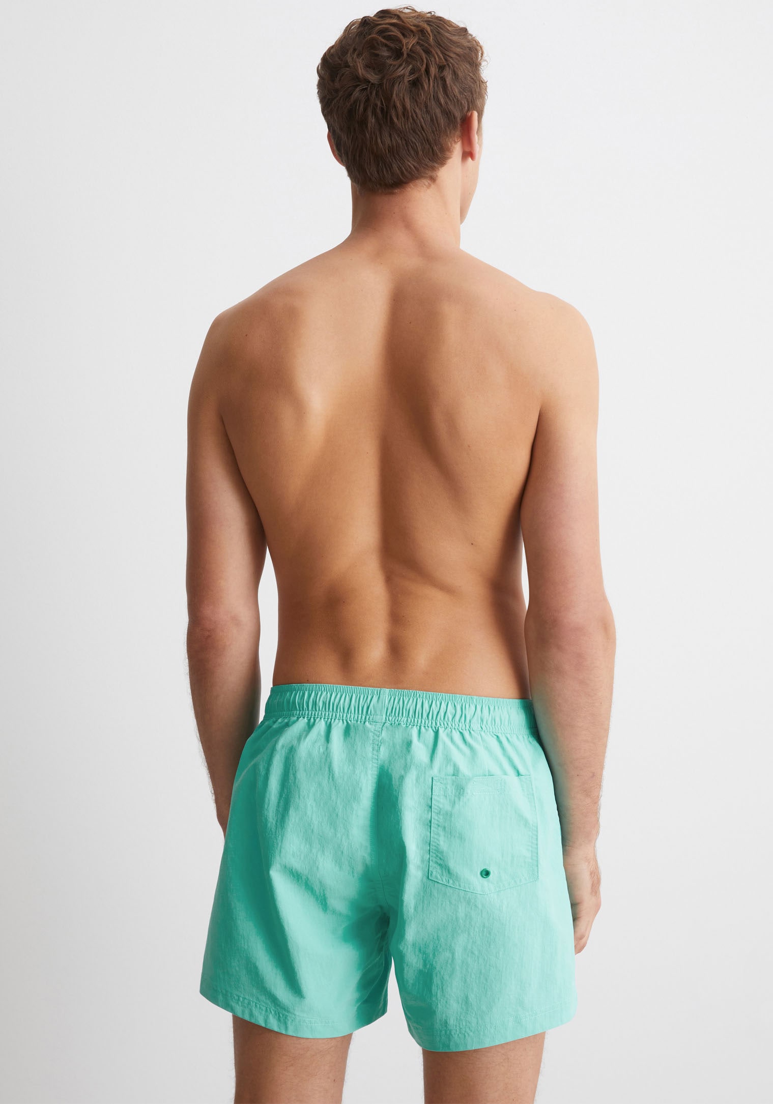 Marc O'Polo Badeshorts »Essentials Beach Jersey«, mit seitlichem Schriftzug-Design