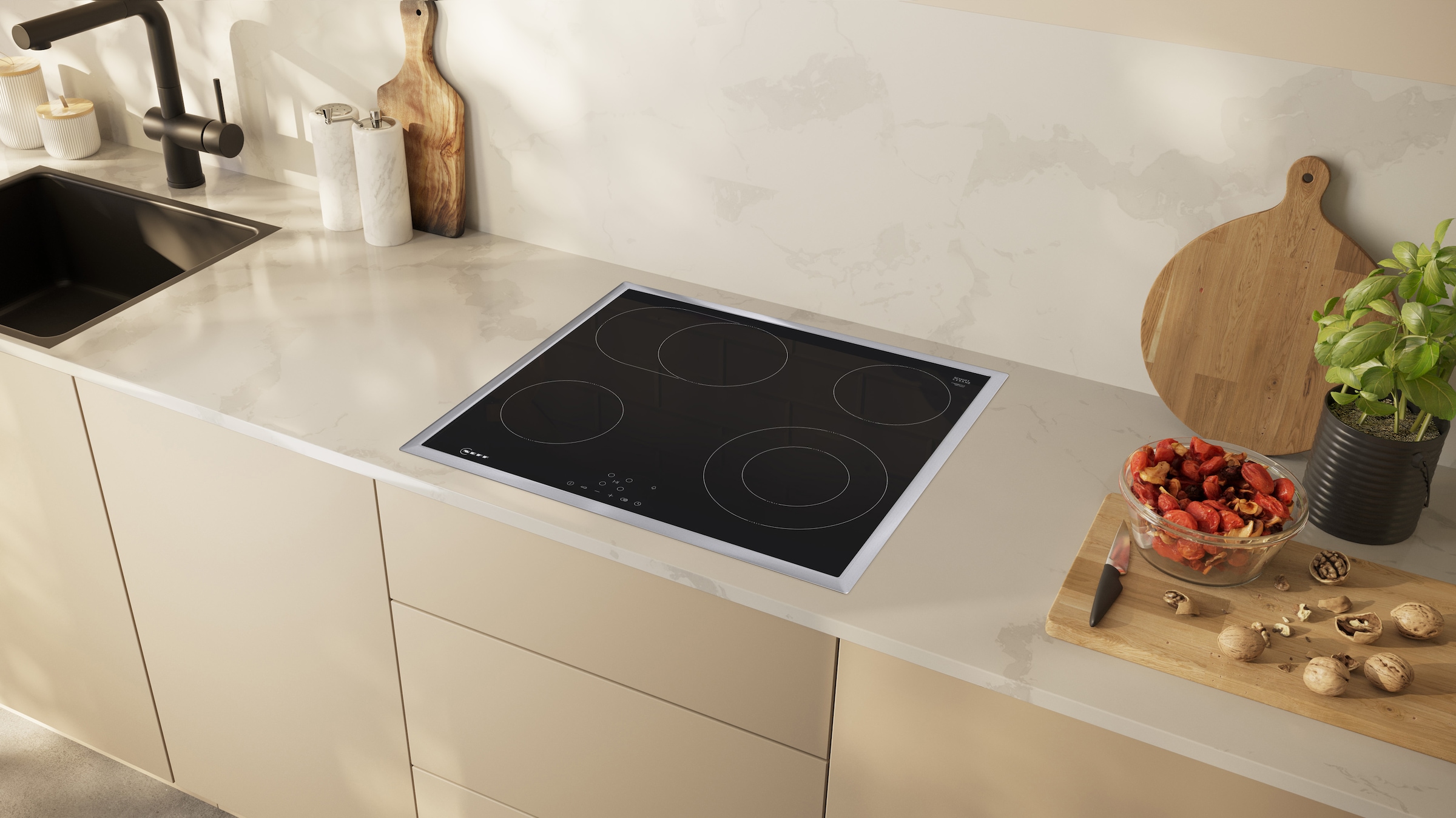 NEFF Backofen-Set »B1CCC0AK3«, mit Teleskopauszug nachrüstbar, mit 5 Beheizungsarten