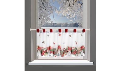 HOSSNER - ART OF HOME DECO Gardine »Wichtel«, (1 St.), weihnachtlicher  Landhaus-Look online bei OTTO
