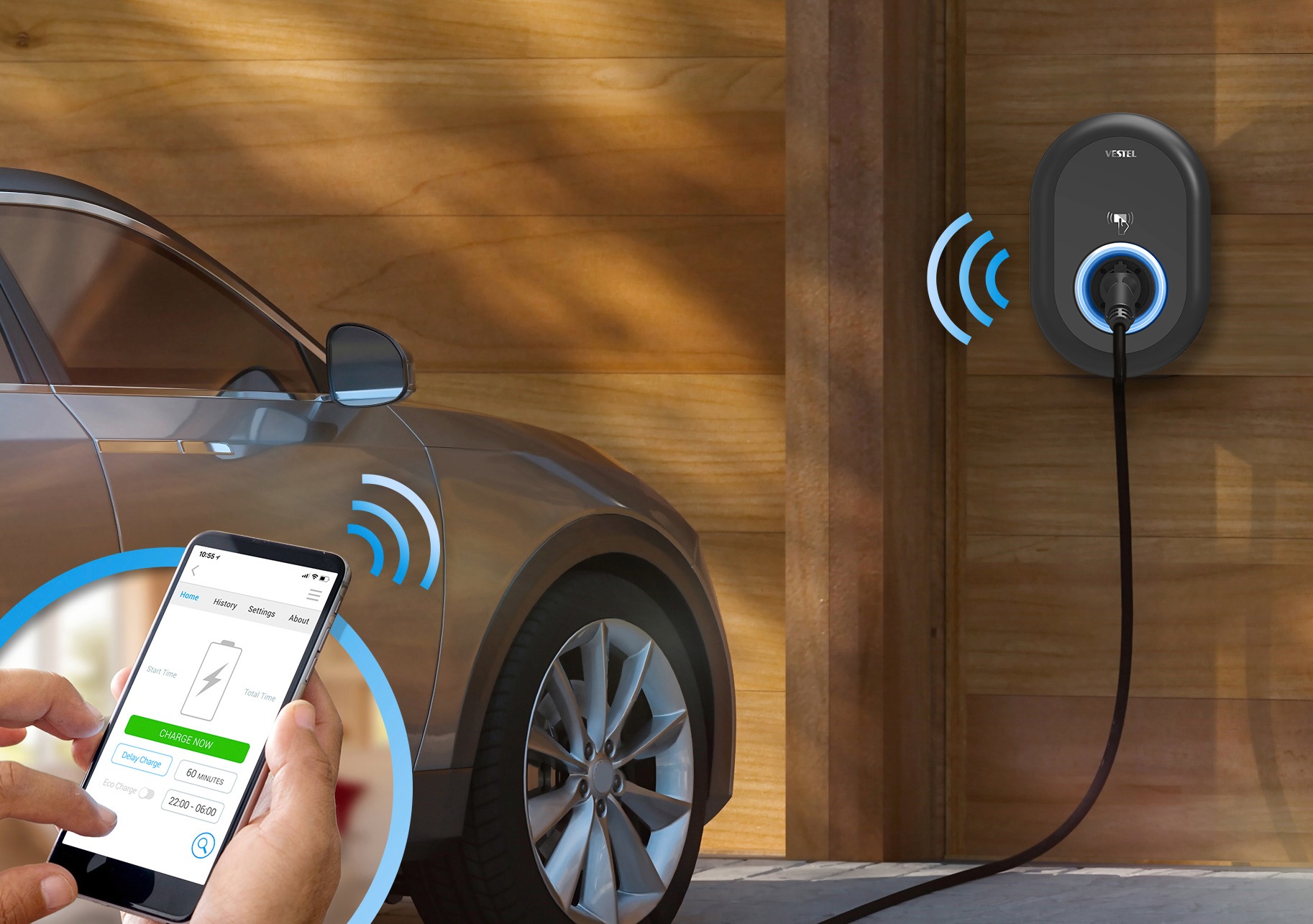 VESTEL Elektroauto-Ladestation »Wallbox EVC04-AC22SW«