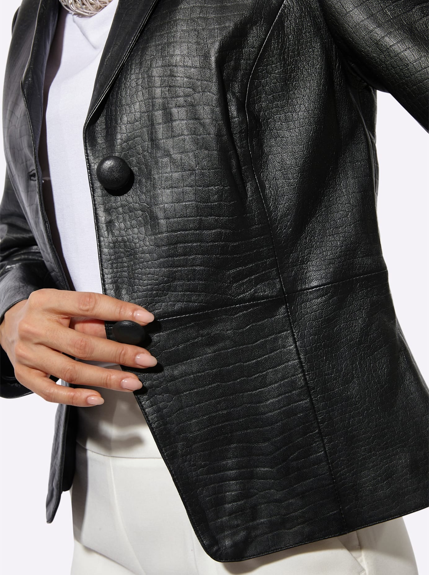 creation L Lederblazer »Leder-Blazer«