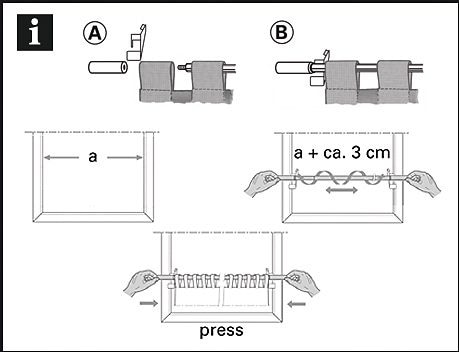 GARDINIA Scheibenstange »Klemmstange Filigrano Kugel« Ø 10 mm ausziehbar Serie Press&Go