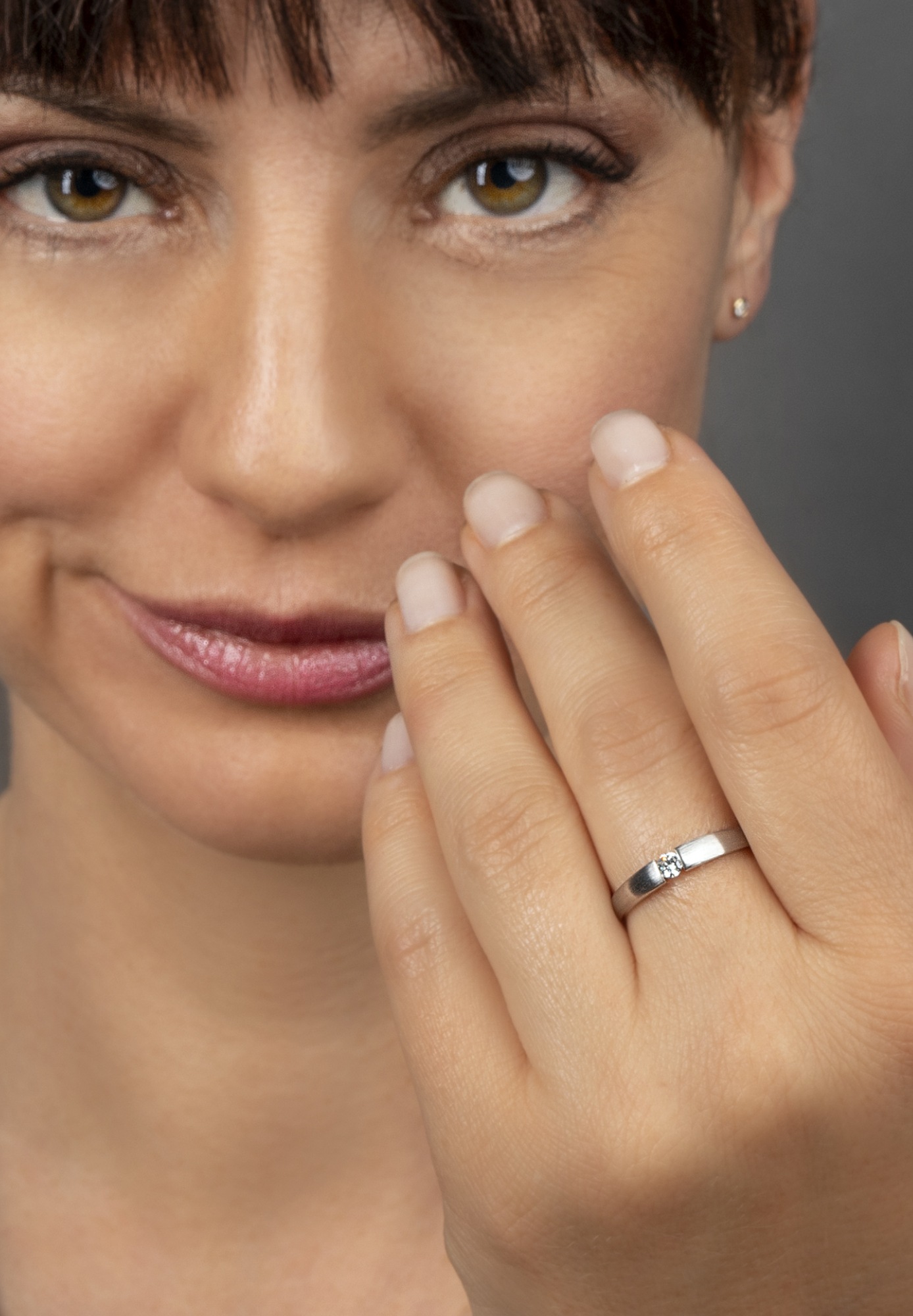 ONE ELEMENT Diamantring »0,03 ct Diamant Brillant Ring aus 585 Weißgold«