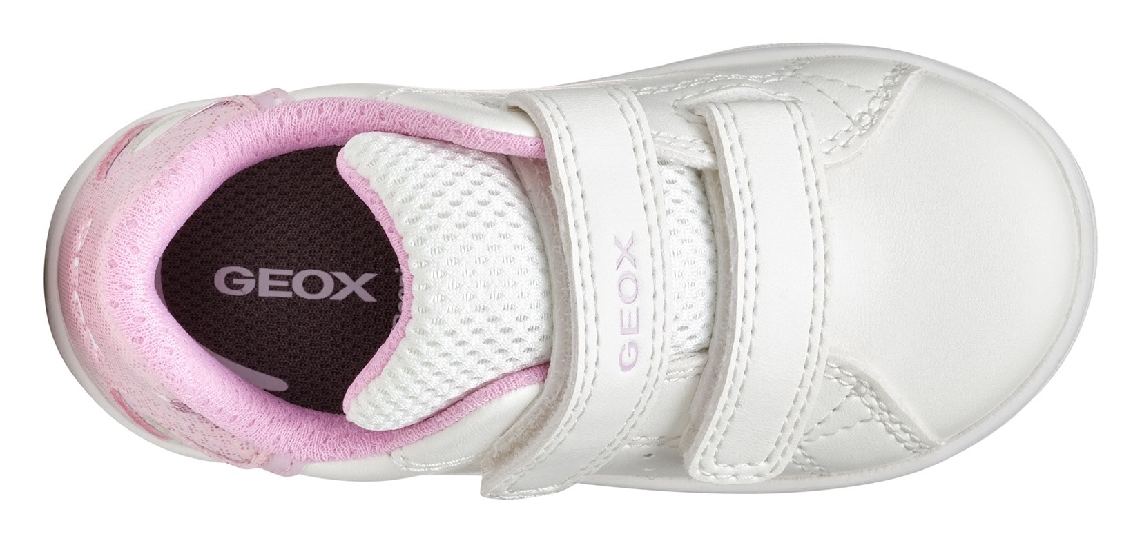 Geox Sneaker »B ECLYPER GIRL«, Retro Sneaker, Klettschuh mit bunt glitzerndem Ferseneinsatz