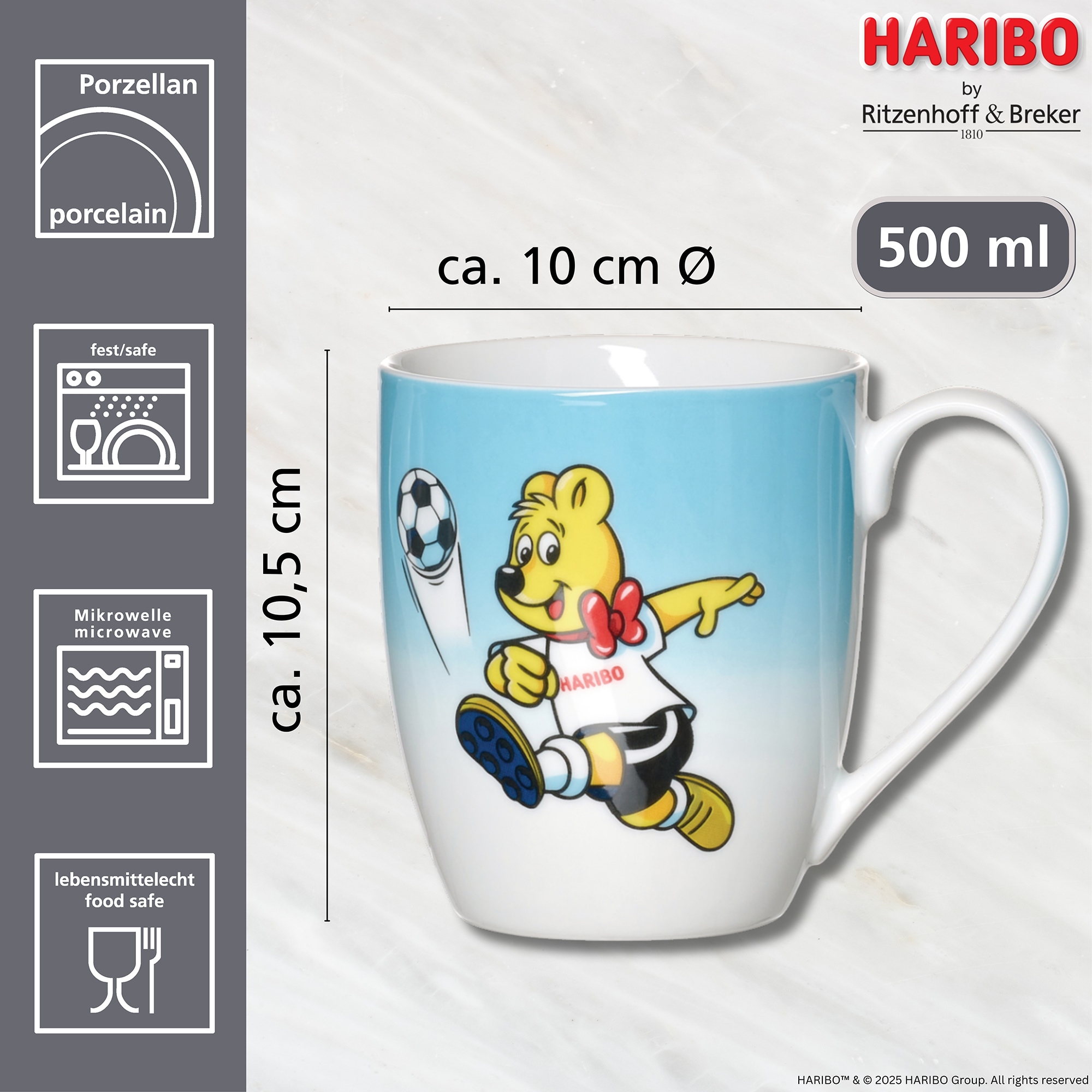 Ritzenhoff & Breker Becher »HARIBO Sport, Soccer, 500 ml« spülmaschinenfest