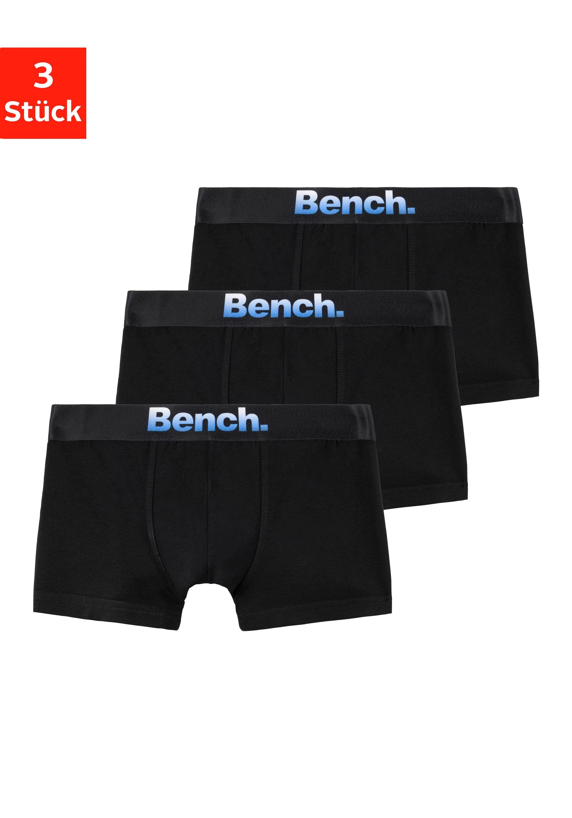 Bench. Boxer, (Packung, 3 St.), für Jungen mit Markenlogo vorn