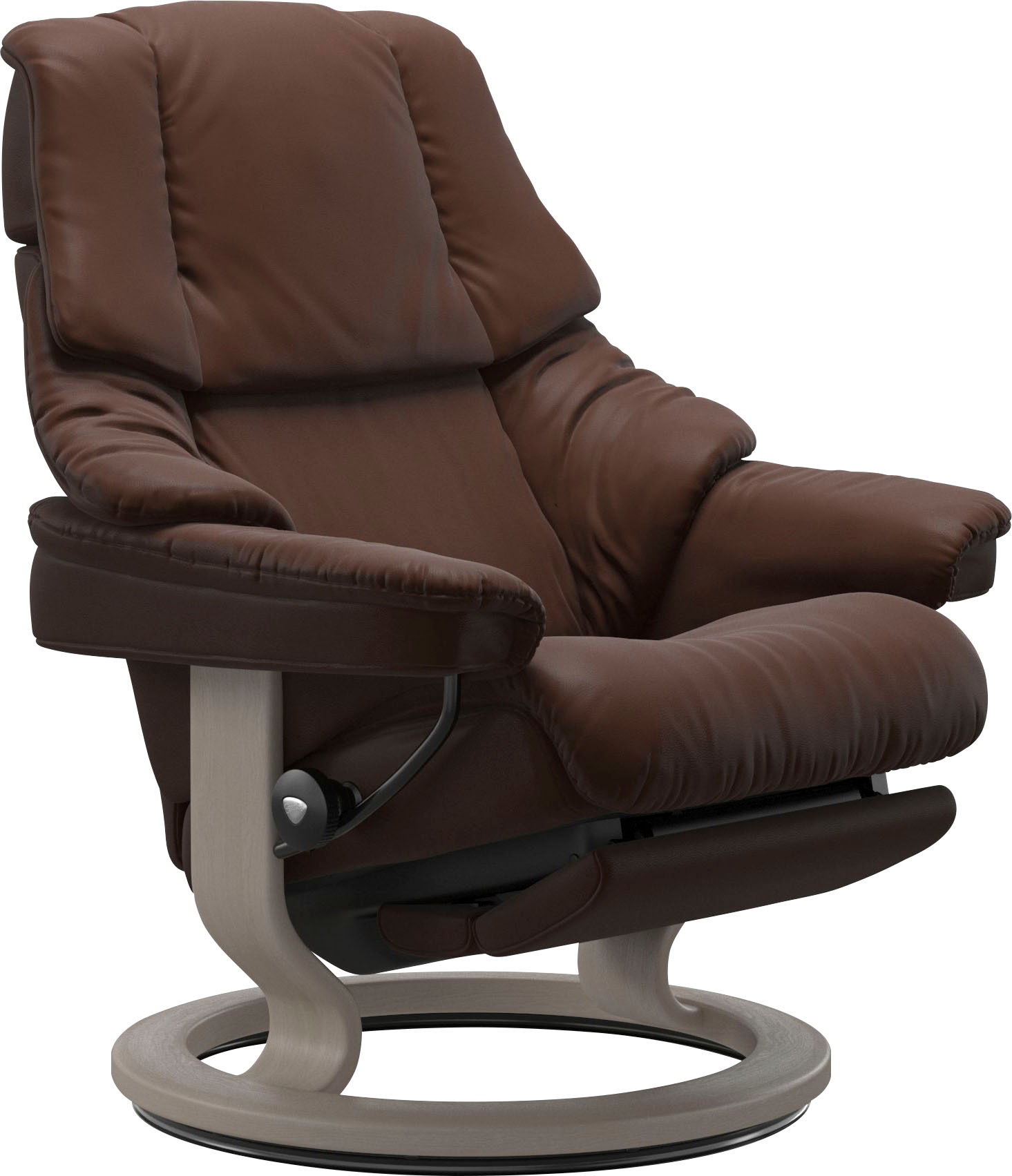 Stressless® Relaxsessel »Reno«, mit Classic Base und Power™, elektrisch verstellbar, optional 2-motorisch, Größe M & L, Gestell Whitewash