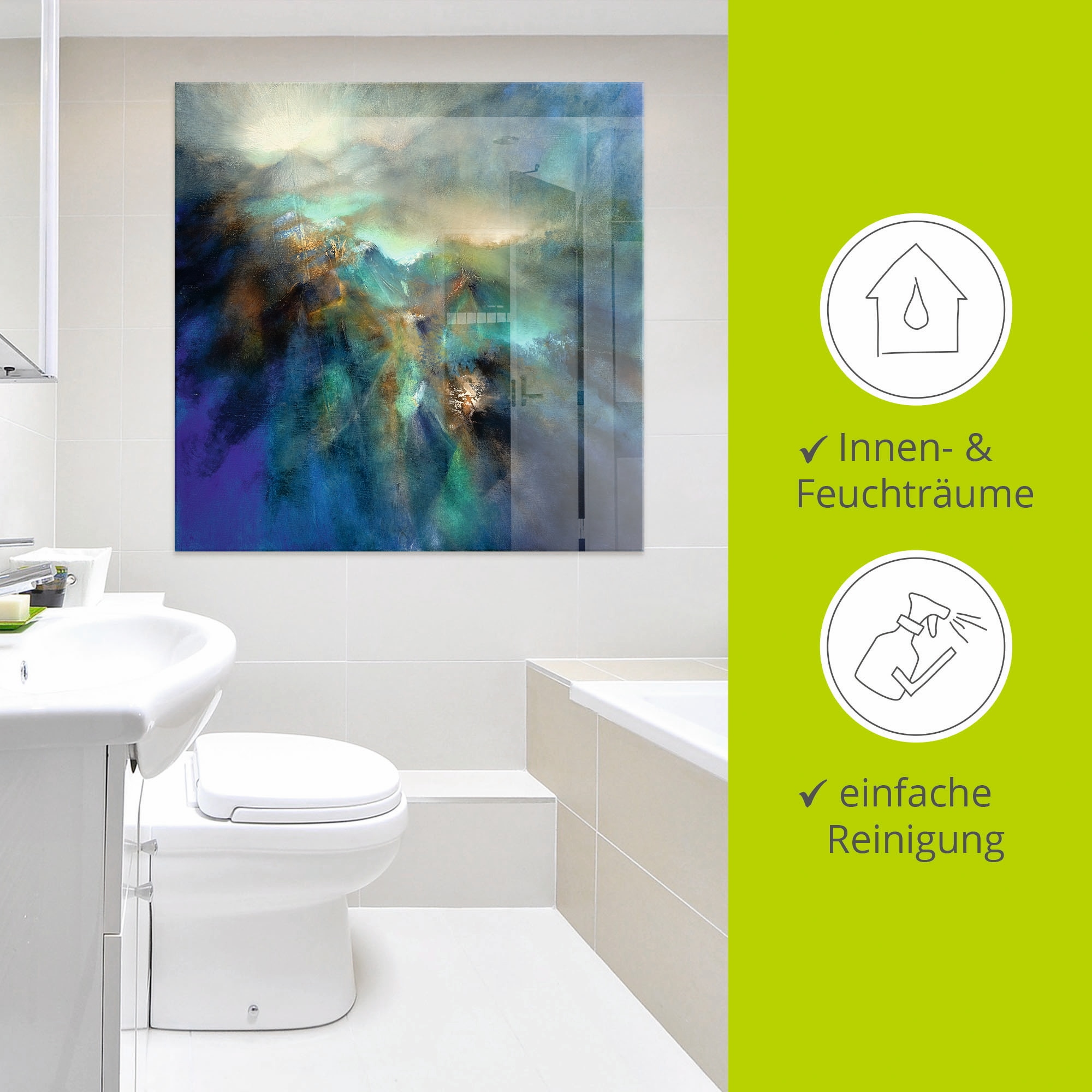 Artland Glasbild »Über allen Gipfeln« Landschaften 1 Stk. tlg. in verschiedenen Größen