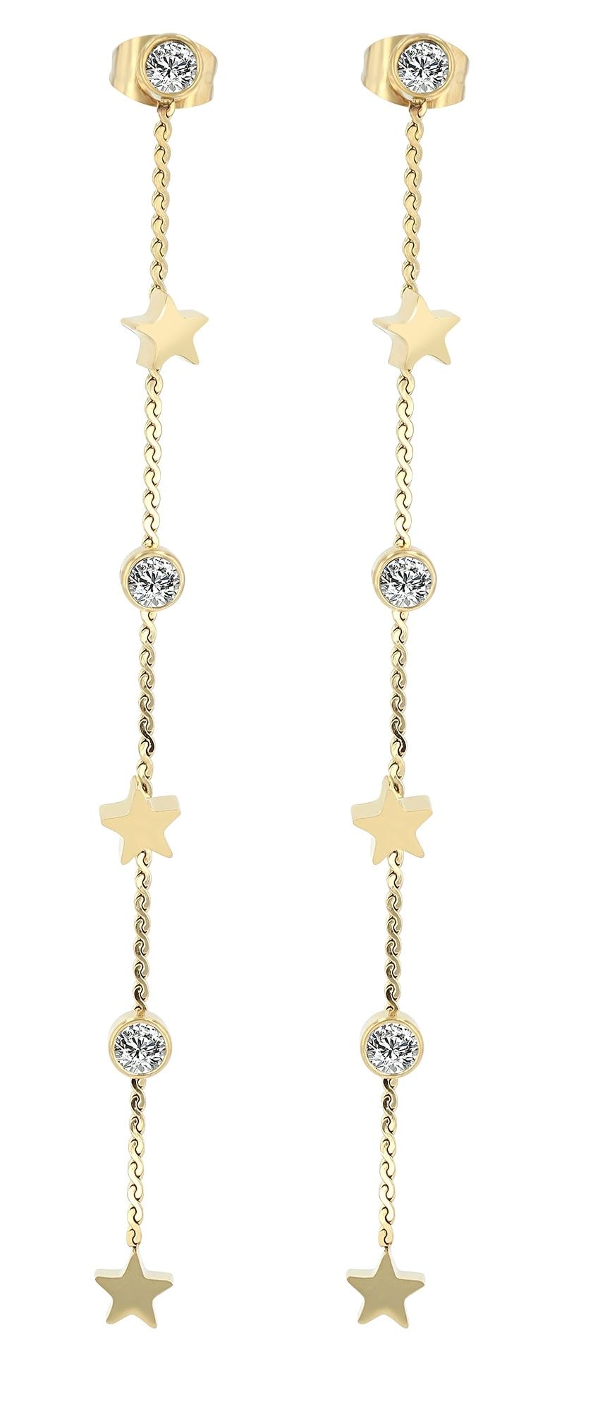 Adelia´s Paar Ohrstecker »Damen Ohrringe ¿ Ohrstecker aus Edelstahl mit Strass Steinchen«