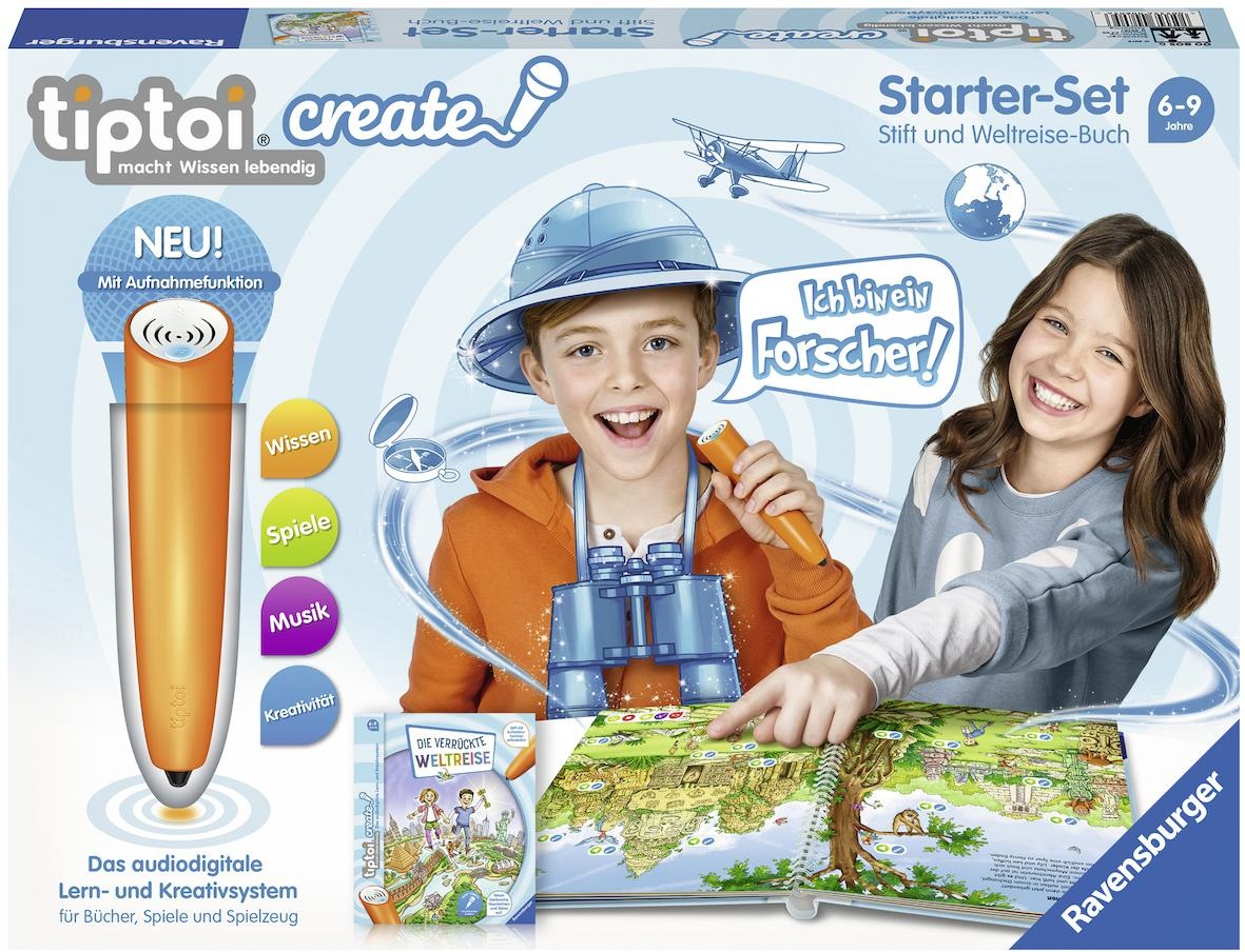 Ravensburger Spiel »tiptoi® Starter-Set: Die verrückte Weltreise«, mit CREATE Stift; Made in Europe, FSC® - schützt Wald - weltweit