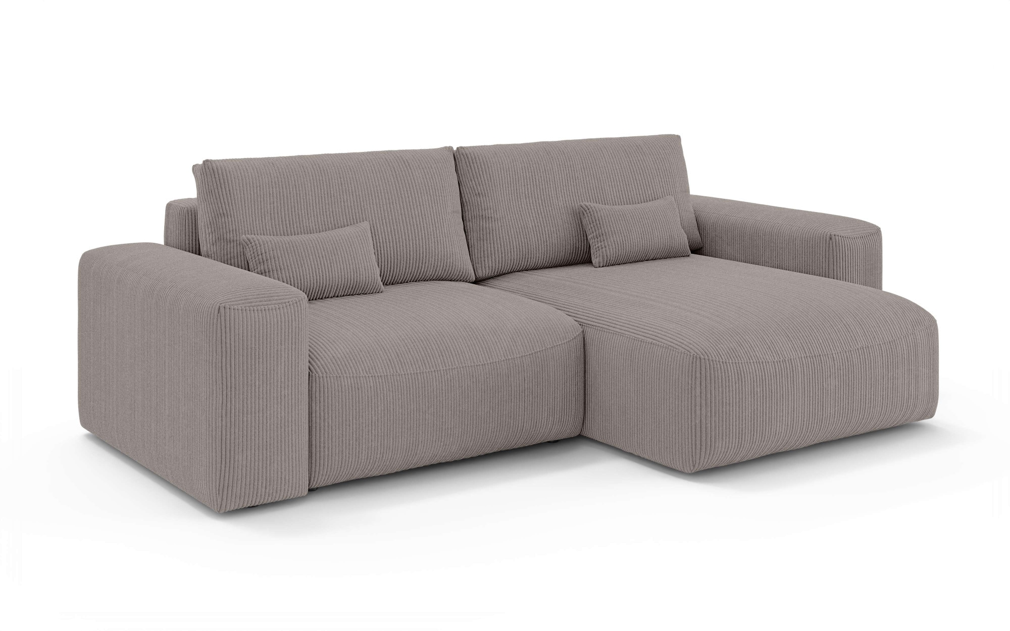 OTTO home Ecksofa »MATTS Schlafsofa mit Bettkasten, Maße B/T/H: 265/159/89 cm«, L-Form mit Recamiere rechts oder links, hoher Sitzkomfort