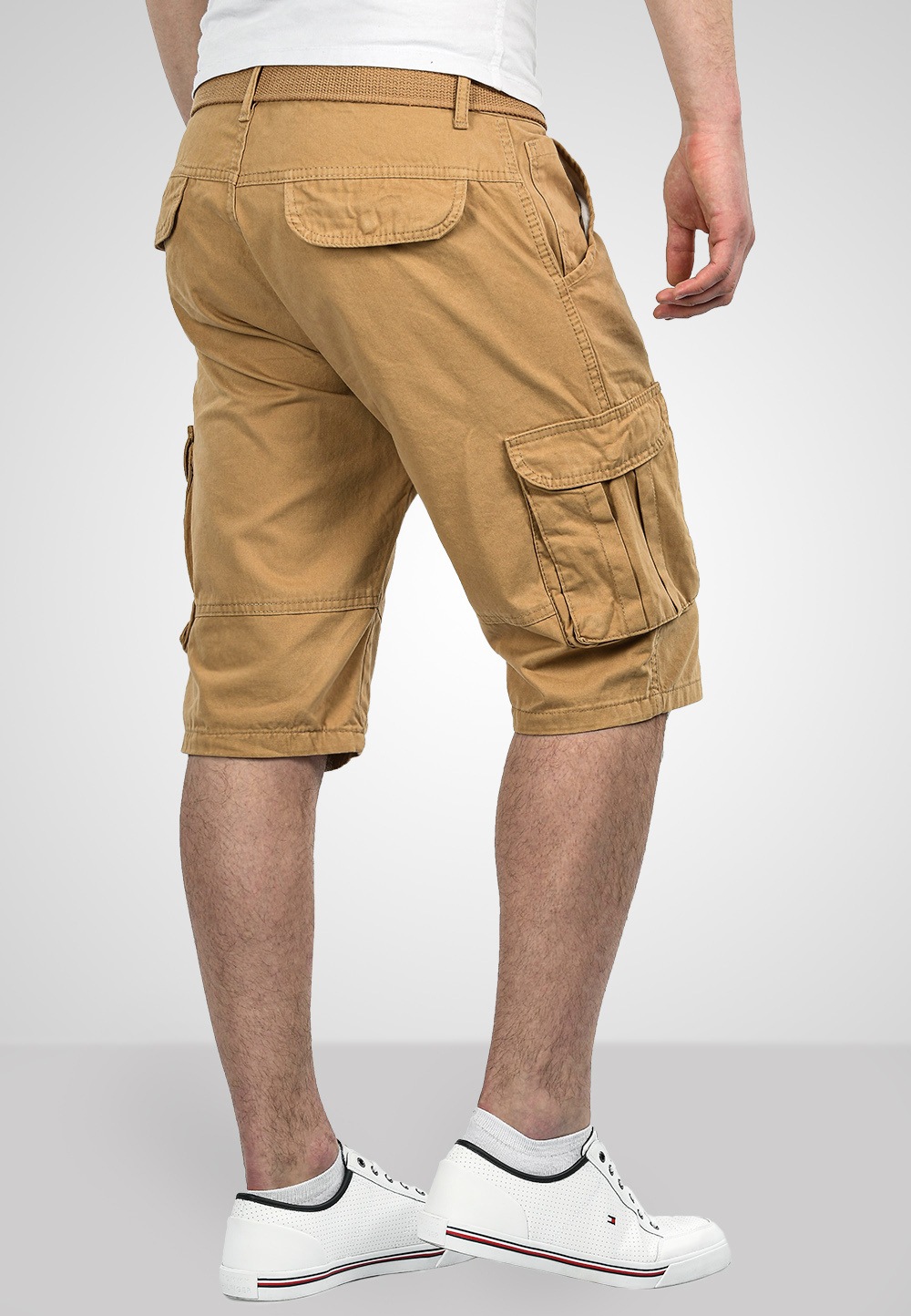 Alessandro Salvarini Cargoshorts »A. Salvarini Herren Designer Cargo Shorts Cargoshorts kurze Hose Gürtel AS037«