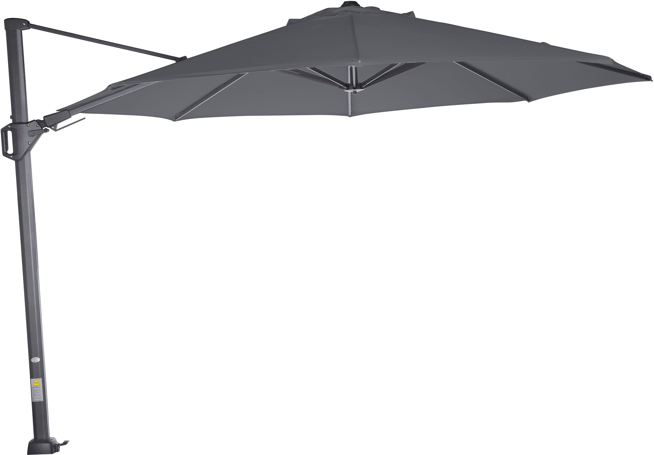 Siena Garden Ampelschirm »Sunset N+«, (Set), inkl. Schirmständer, Schutzhülle und Windersicherung, Ø3,5m, anthrazit