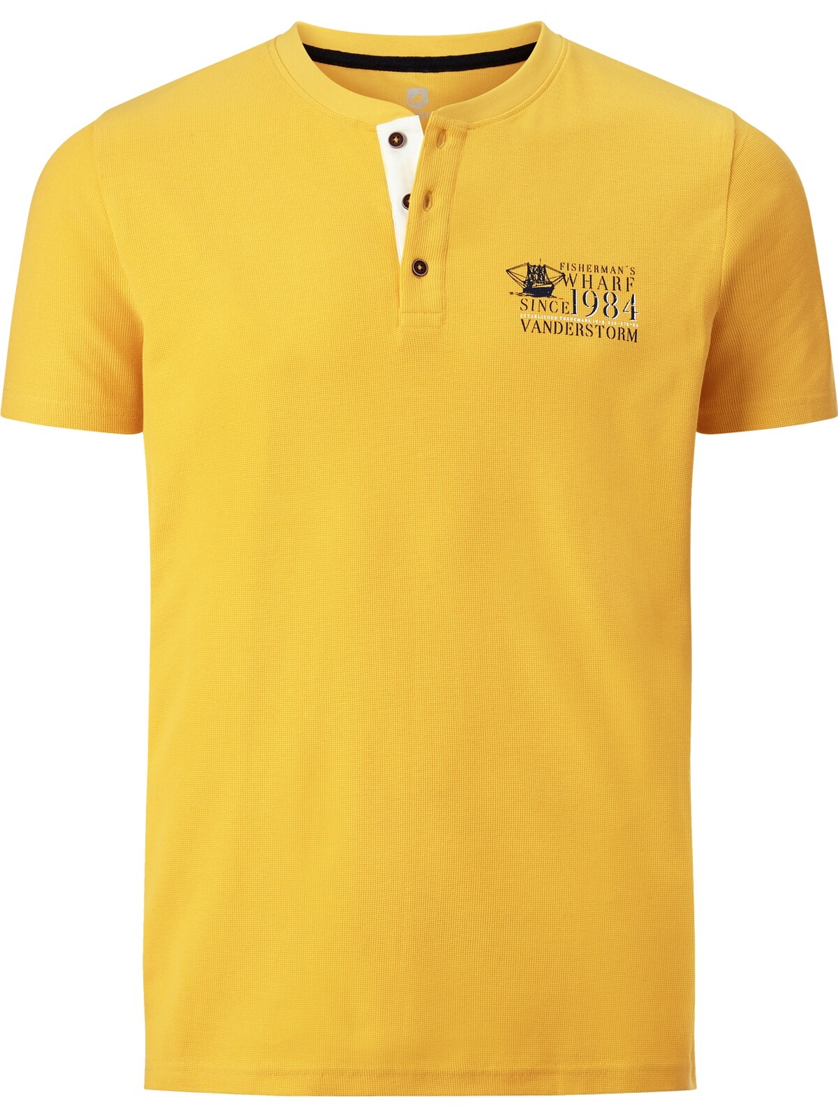 Jan Vanderstorm T-Shirt »T-Shirt ERENGISL«, (1 tlg.), mit stylischer Knopfleiste