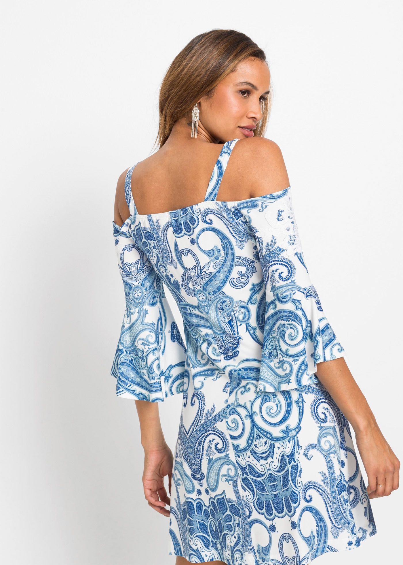 bonprix Off-Shoulder-Kleid für Partys, Off-Shoulder-Design, Halbarm, ausgestellte Passform