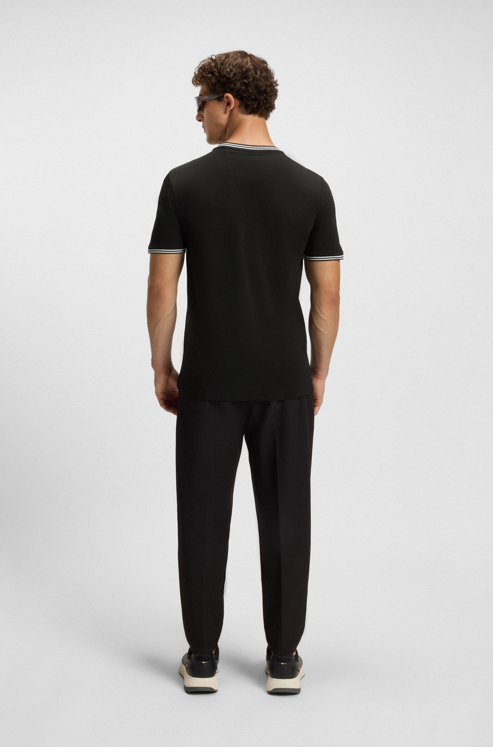 BOSS GREEN T-Shirt »Taul« aus softem Stretch-Baumwoll-Piqué, Regular Fit, Kühlend