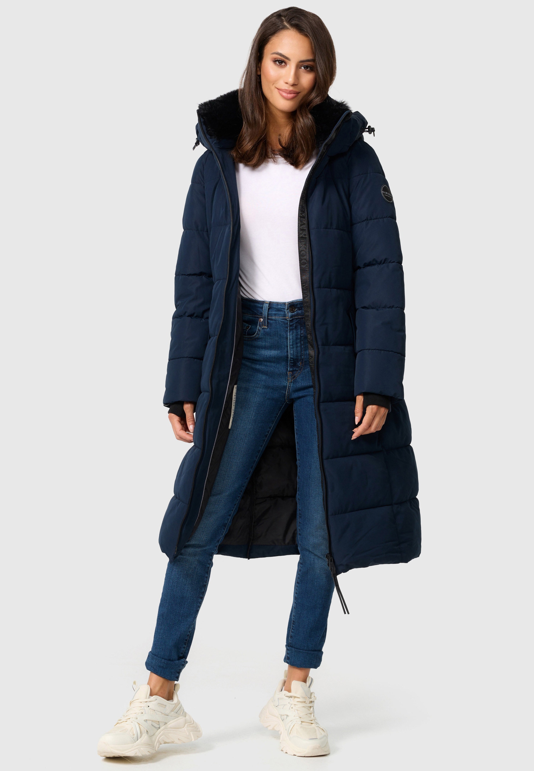 Marikoo Steppjacke »Marikoo Zuraraa lange Damen Winter Steppjacke B989«