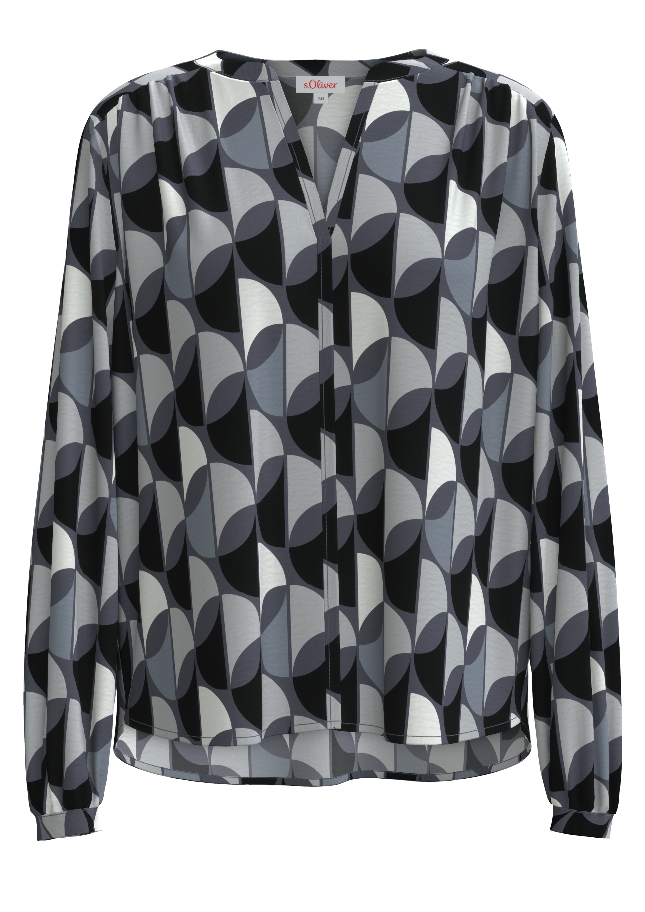 s.Oliver Langarmbluse, mit All-Over Print