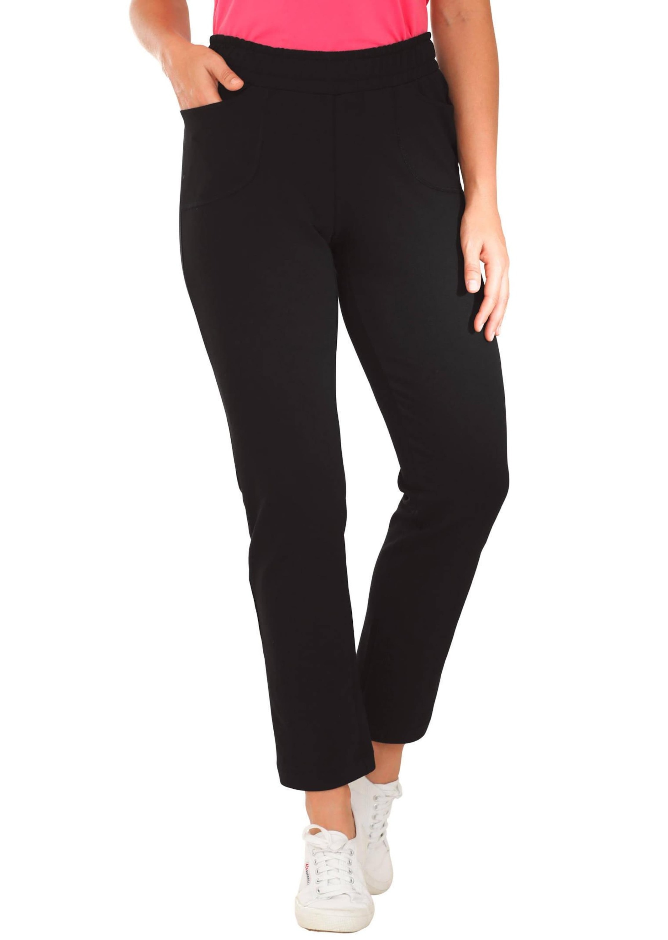 GOLDNER Stoffhose »Bequeme Freizeithose mit Schlupfbund und Taschen«