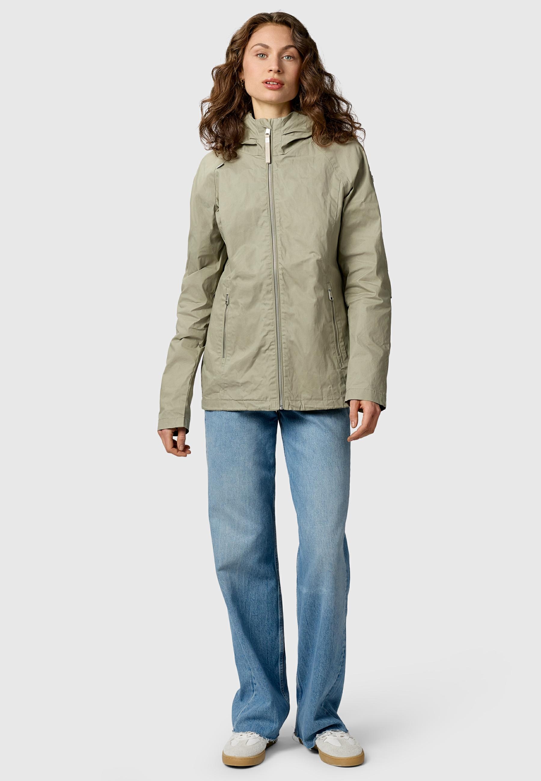 Ragwear Outdoorjacke »Outdoorjacke Dizzea Vintage YOUMODO« mit Kapuze Beschichtete Damen Übergangsjacke mit Kapuze