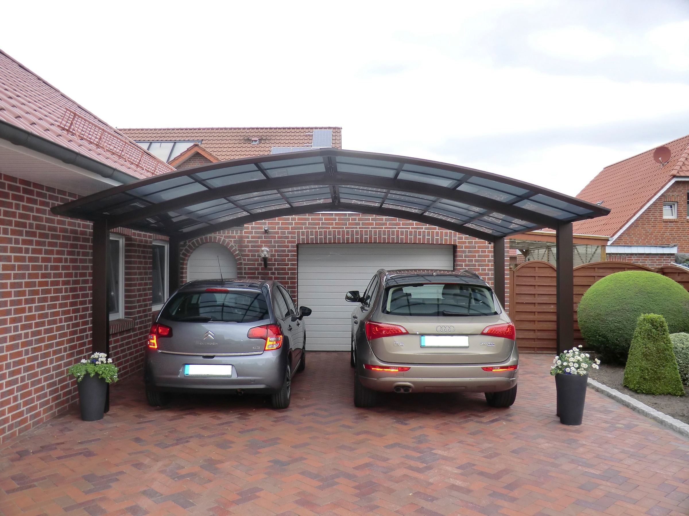 Ximax Doppelcarport »Portoforte Typ 60 M-mattbraun«, Aluminium, 526 cm, braun, Aluminium