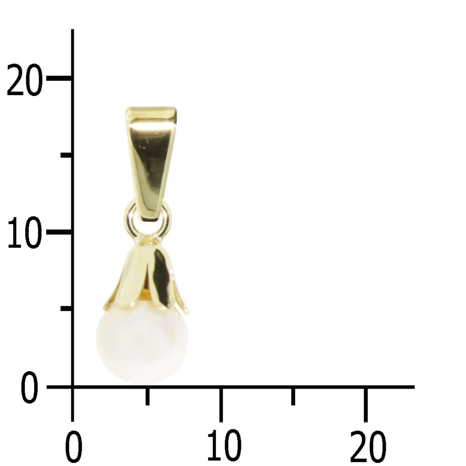 OSTSEE-SCHMUCK Kettenanhänger »- Glocke - Gold 333/000 - Zuchtperle«