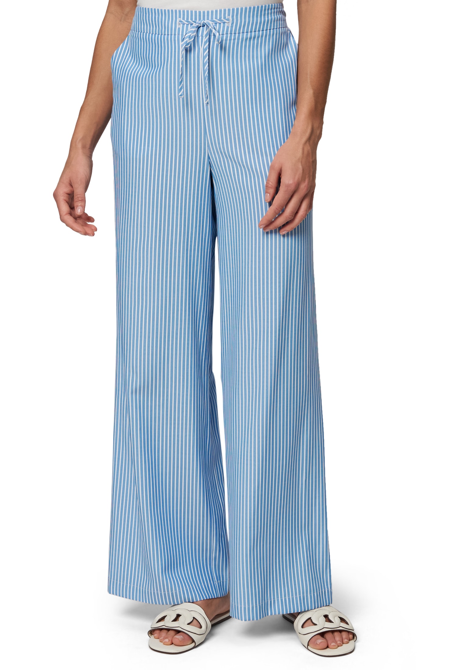 Zero Stoffhose »Hose gestreift weites Bein 30 Inch«