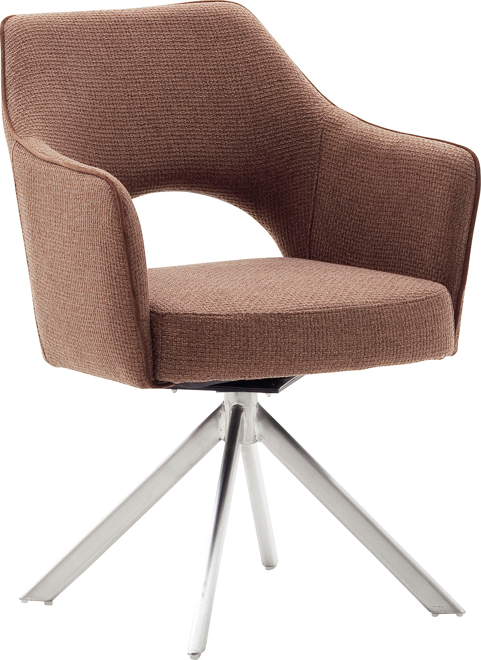 MCA furniture 4-Fußstuhl »Tonala«, (Set), 2 St., Velourstoff grob, (2er-Set), 180° drehbar, Belastbarkeit 120 kg, Sitzhöhe ca. 49 cm